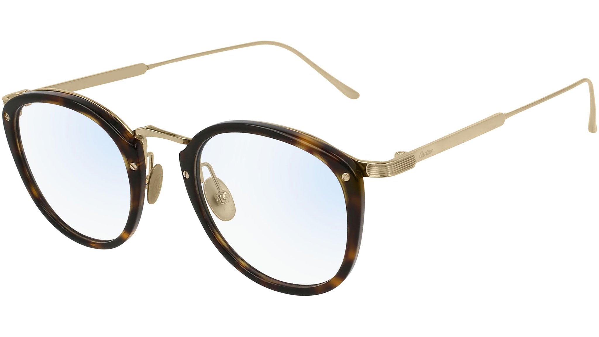 Occhiali da vista CARTIER CT0020O Shiny dark havana shiny or pale