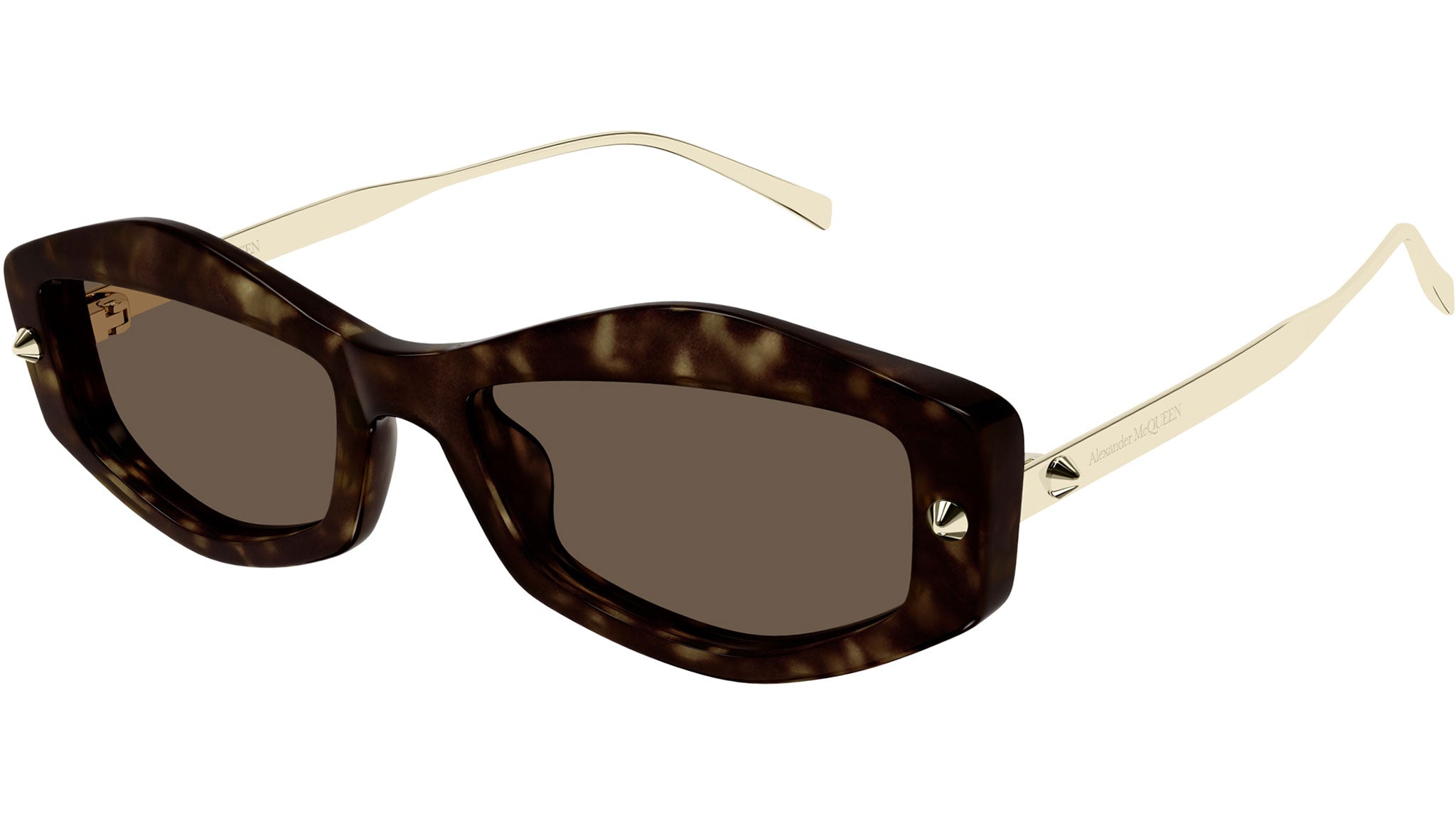 Occhiali da sole ALEXANDER MCQUEEN AM0482S Shiny dark havana