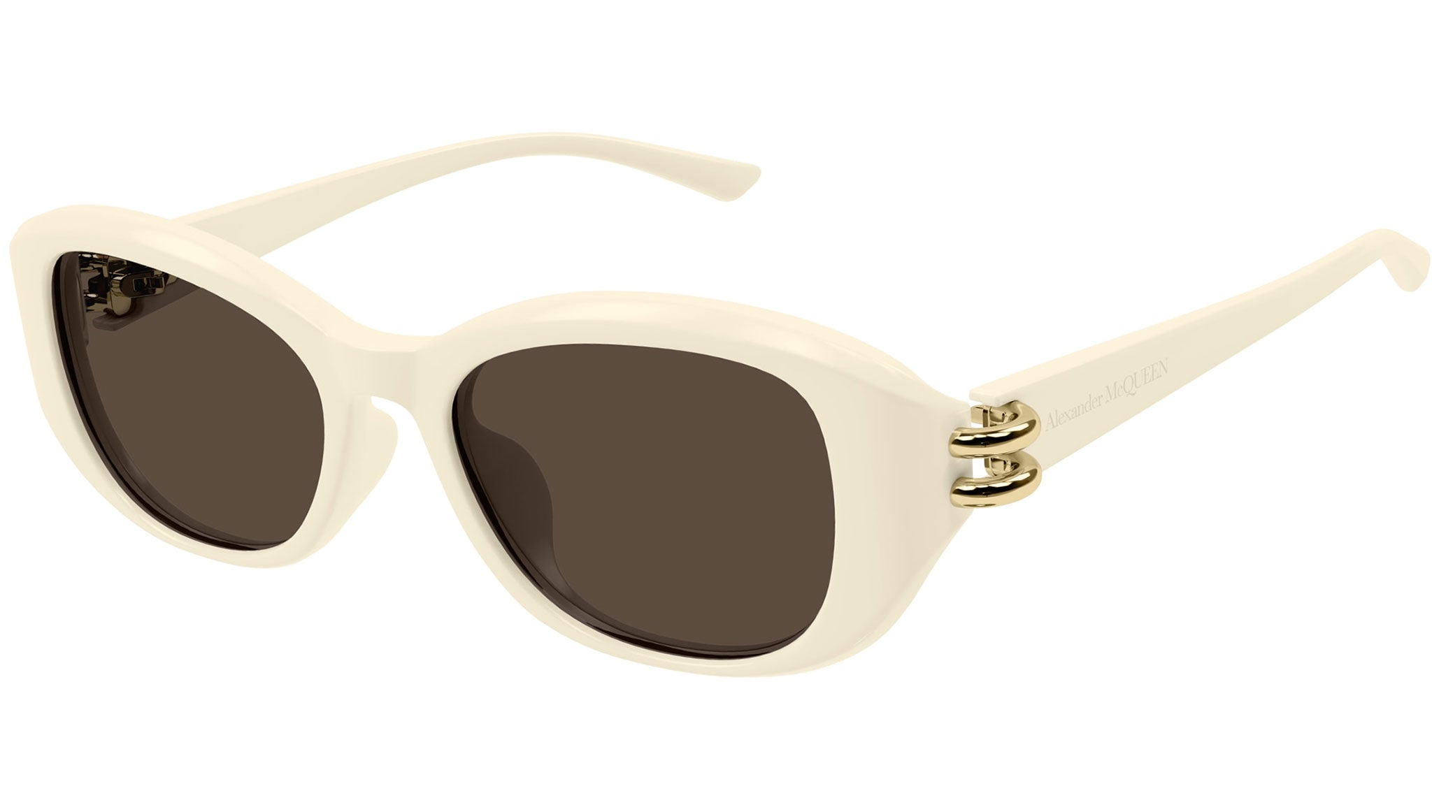 Occhiali da sole ALEXANDER MCQUEEN AM0470SA Shiny solid ivory
