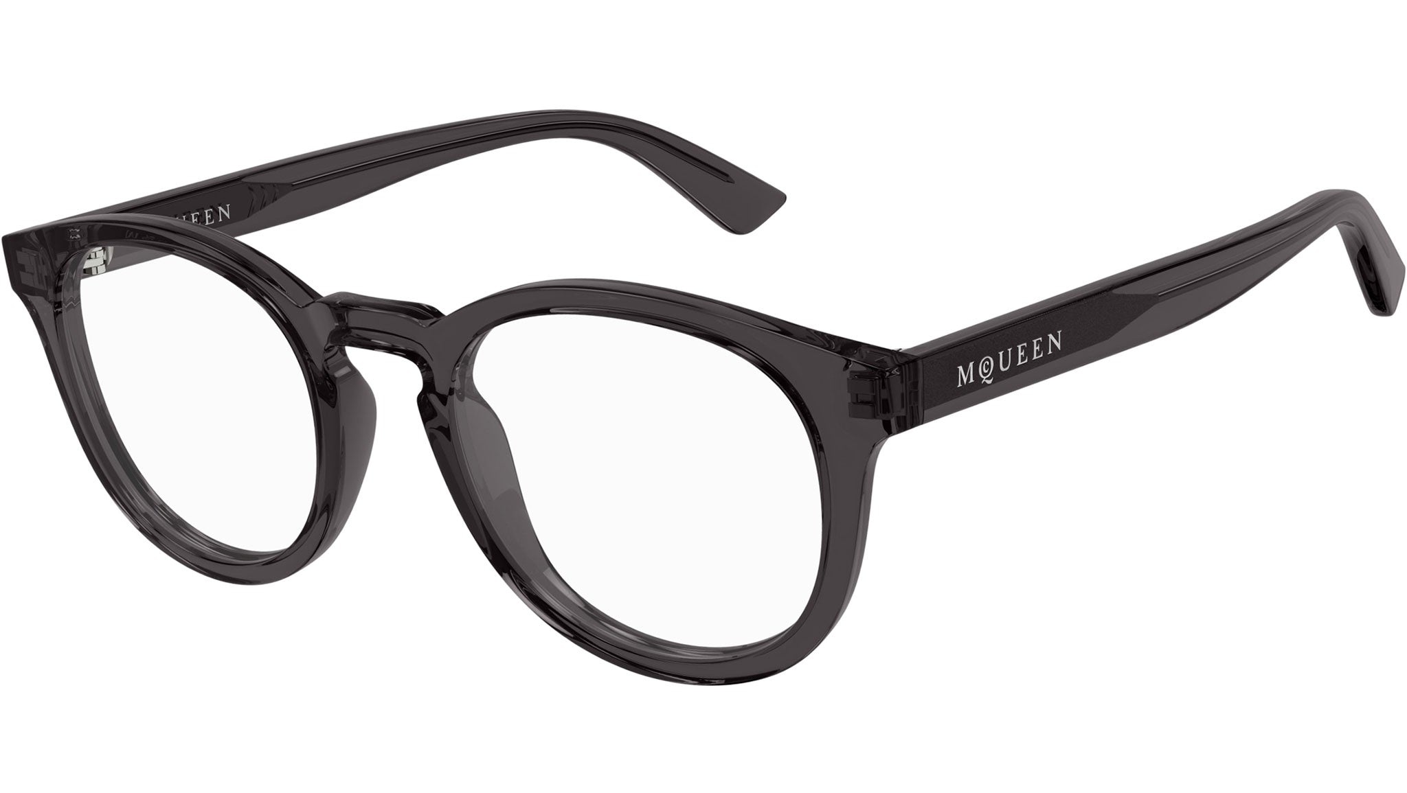 Occhiali da vista ALEXANDER MCQUEEN AM0514O Shiny transparent dark grey