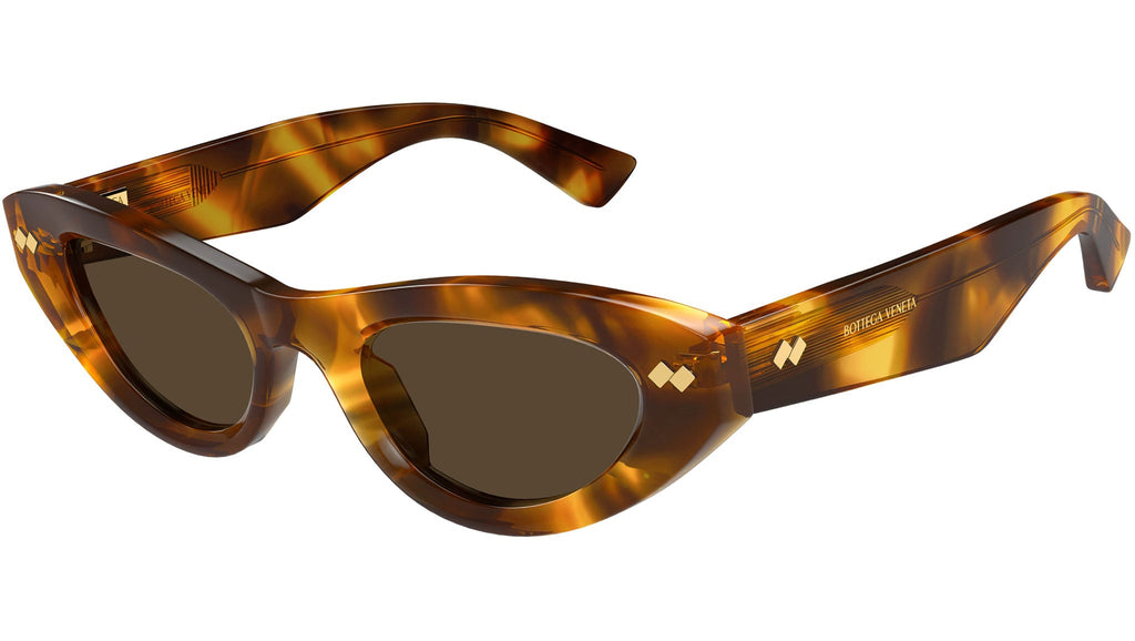 Occhiali da sole BOTTEGA VENETA BV1350S Shiny macro squared spotted havana