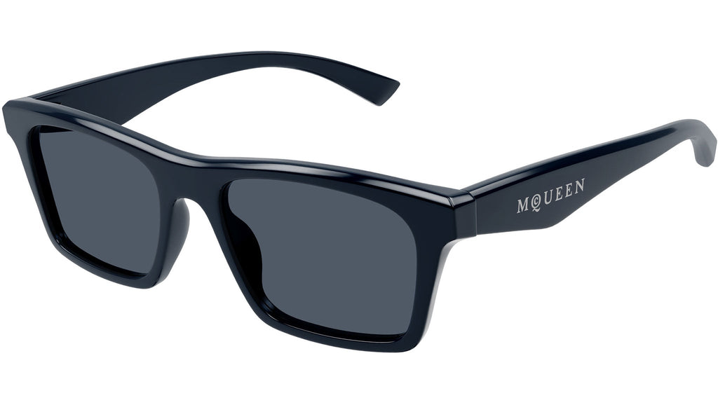Occhiali da sole ALEXANDER MCQUEEN AM0472S Shiny solid grey blue