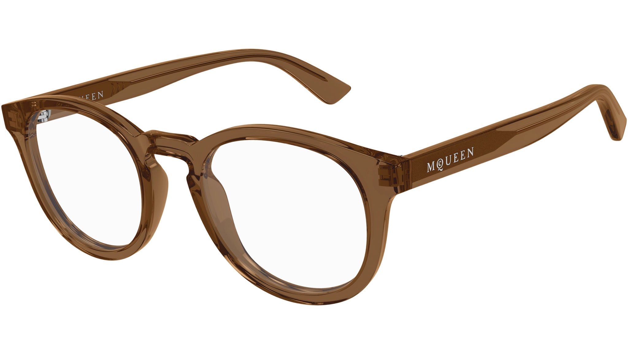 Occhiali da vista ALEXANDER MCQUEEN AM0514O Shiny transparent brown