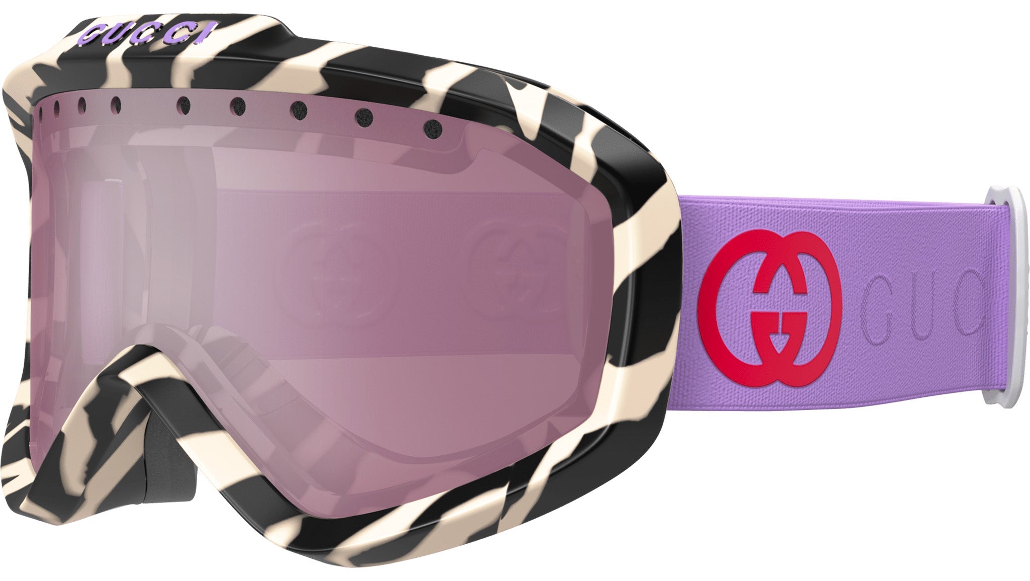 Occhiali da sole GUCCI GG1210S Shiny water transfer zebra black and ivory gucci