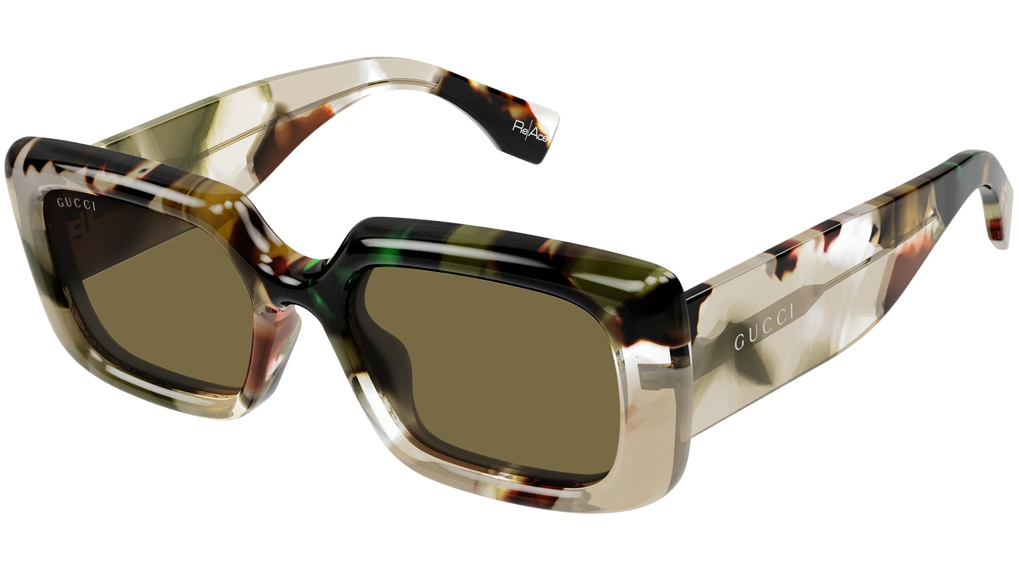 Occhiali da sole GUCCI GG1906S Shiny macro spotted transparent dark forest reace