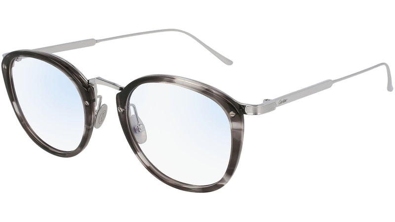 Occhiali da vista CARTIER CT0020O Shiny grey melange shiny platinum