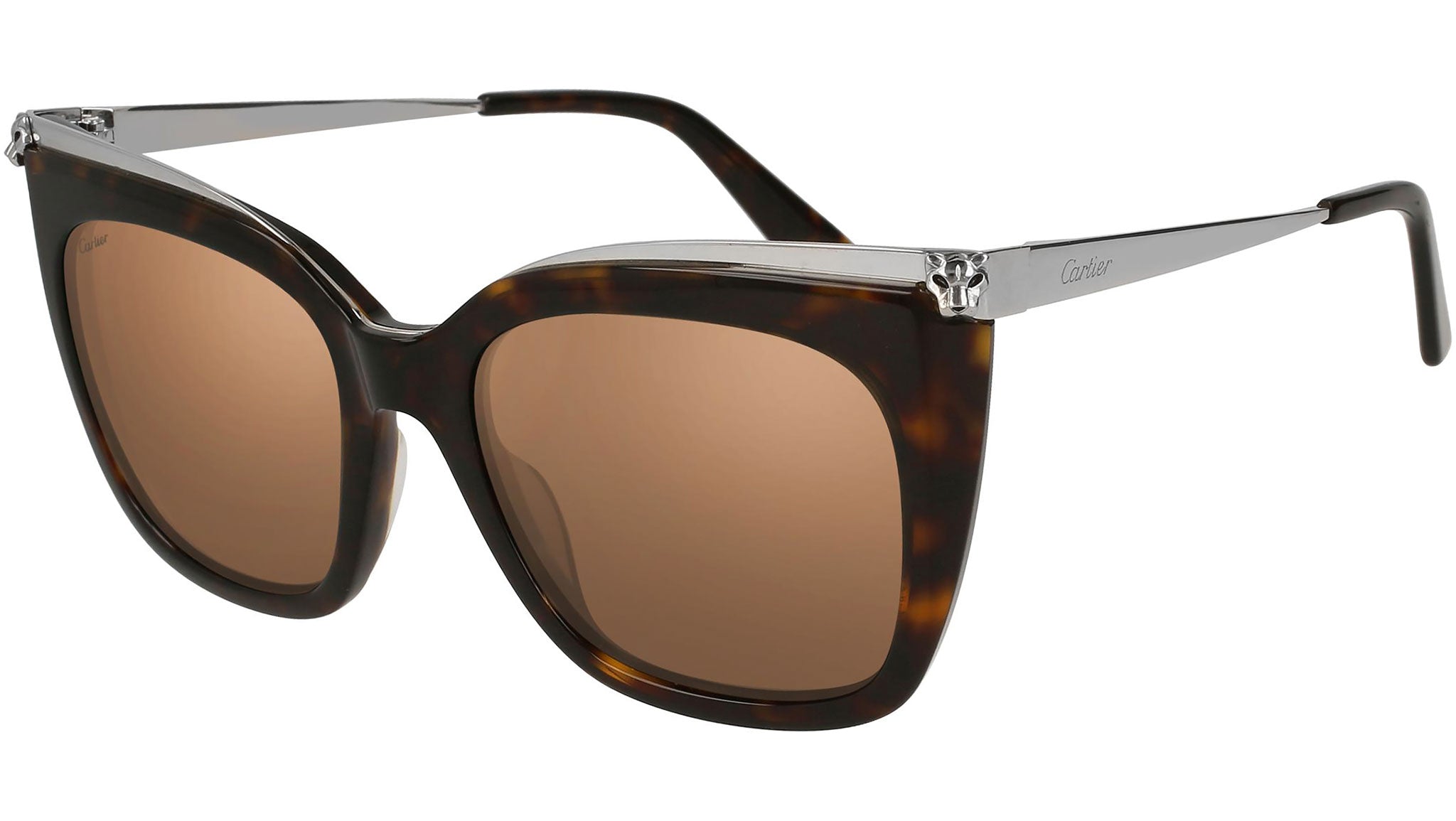 Occhiali da sole CARTIER CT0030S Shiny dark havana platine