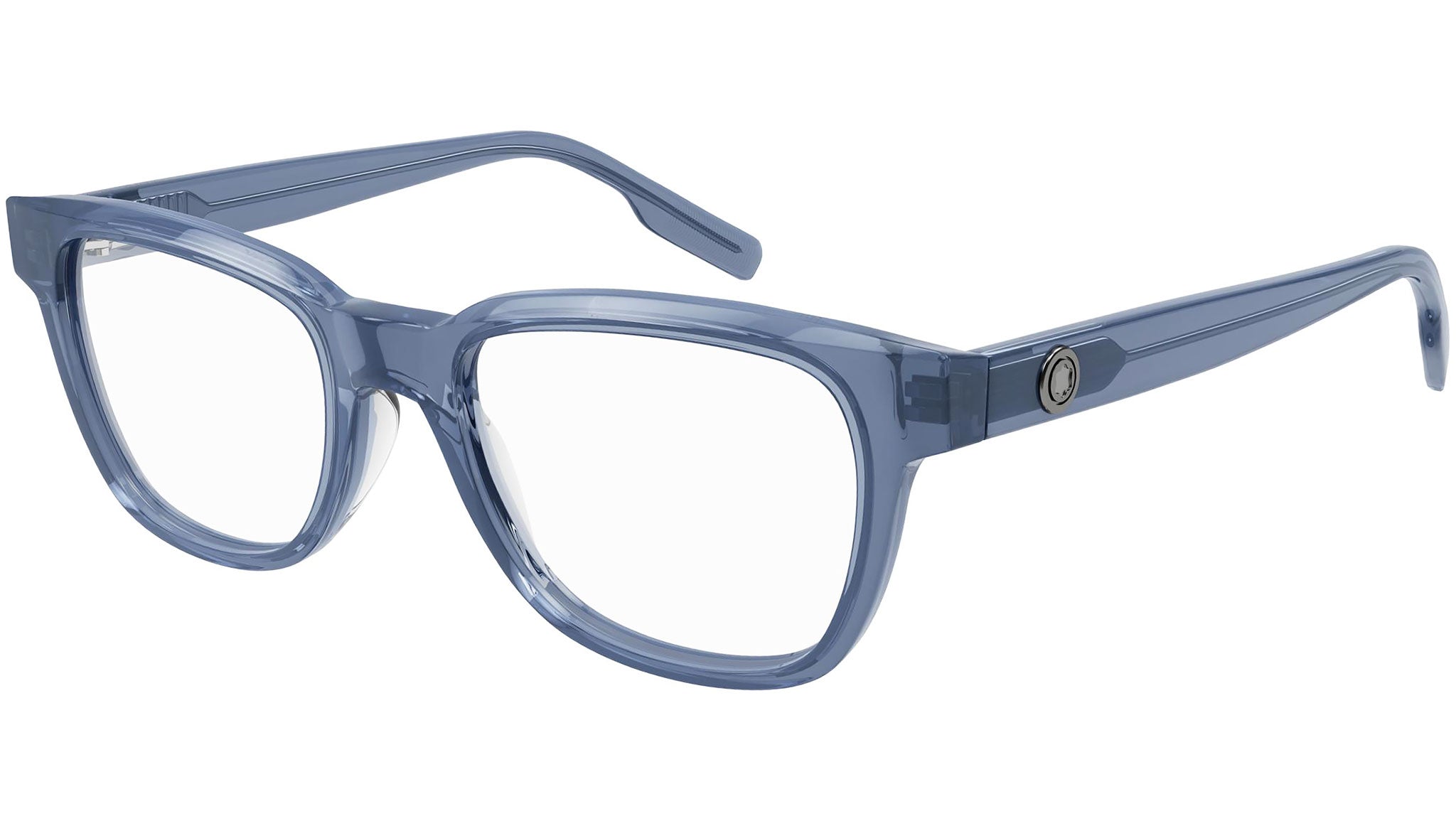 Occhiali da vista MONTBLANC MB0178O Shiny transparent blue