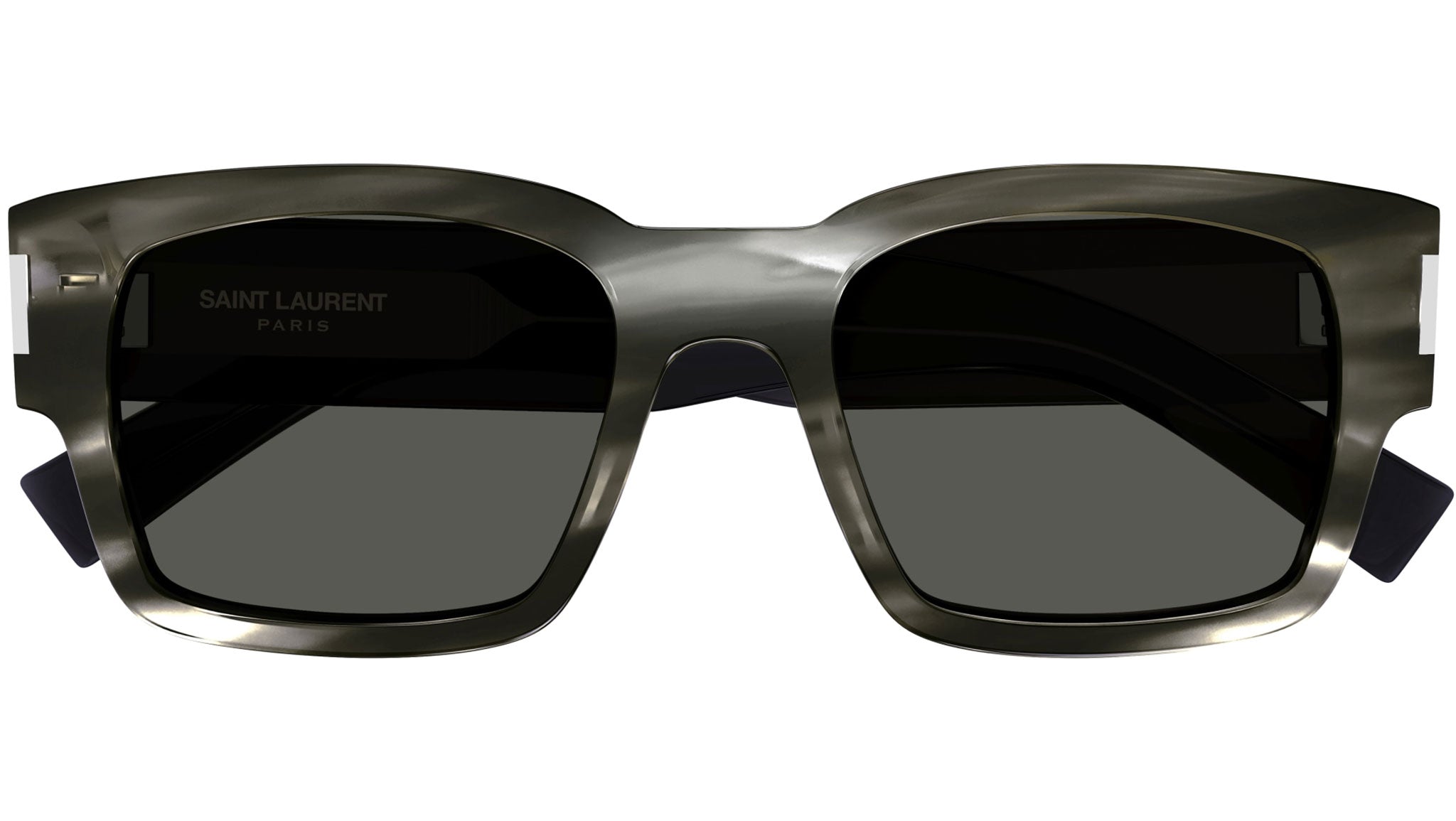 Occhiali da sole SAINT LAURENT SL617 Shiny striated gray havana