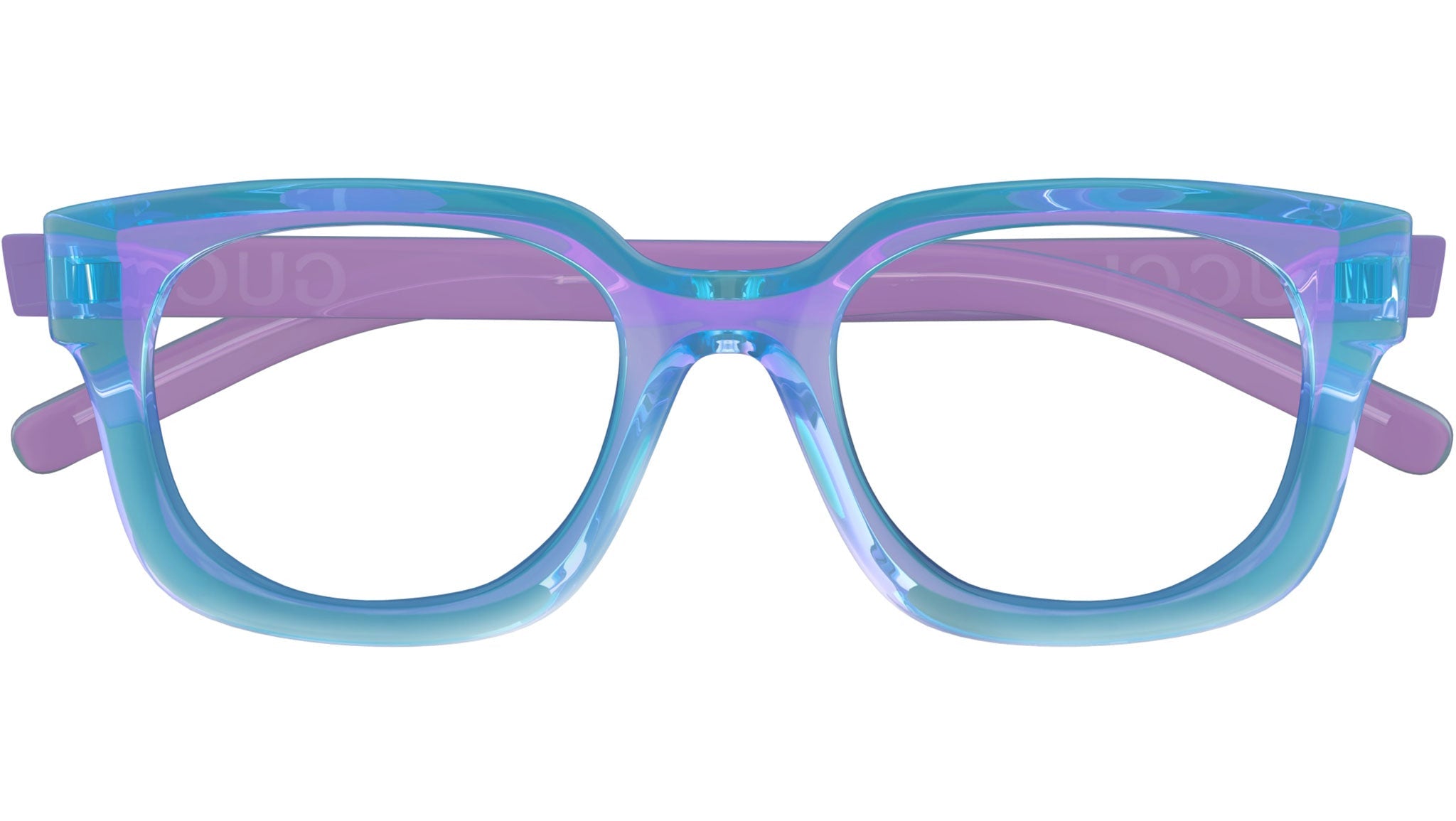 Occhiali da vista GUCCI GG1721O Front: shiny transparent violet - front edge allover shiny trasparent tiffany