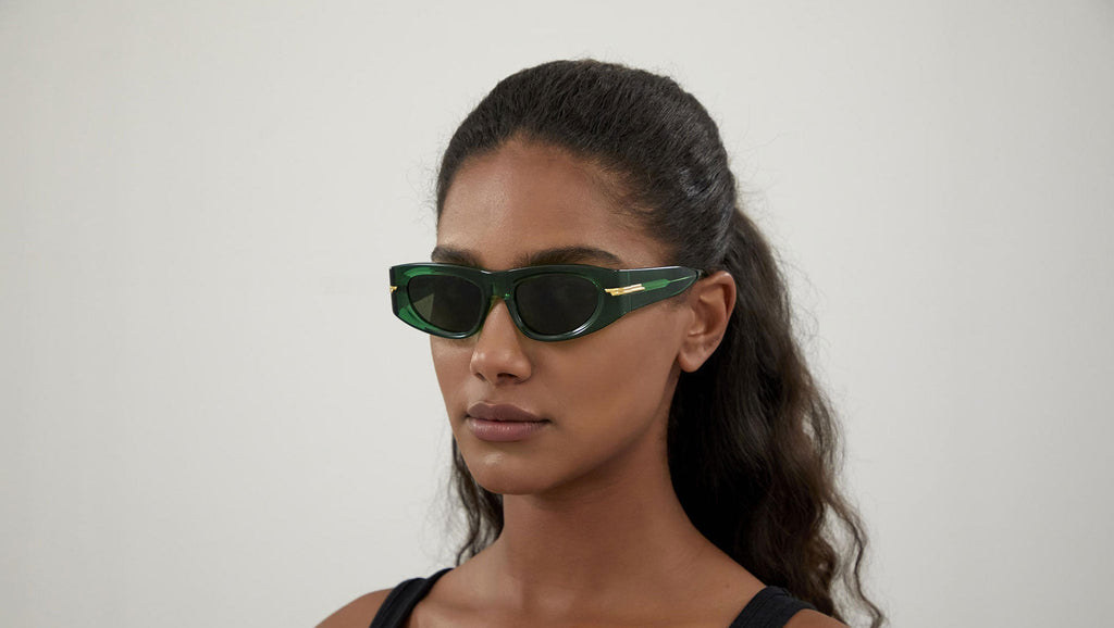 Occhiali da sole BOTTEGA VENETA BV1144S Shiny transparent green