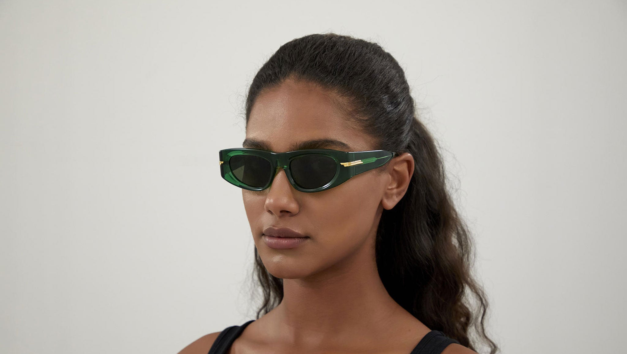 Occhiali da sole BOTTEGA VENETA BV1144S Shiny transparent green