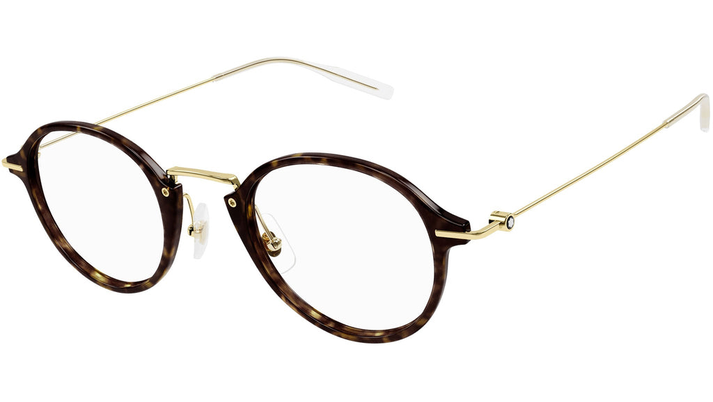Occhiali da vista MONTBLANC MB0297O Shiny dark havana shiny light gold metal