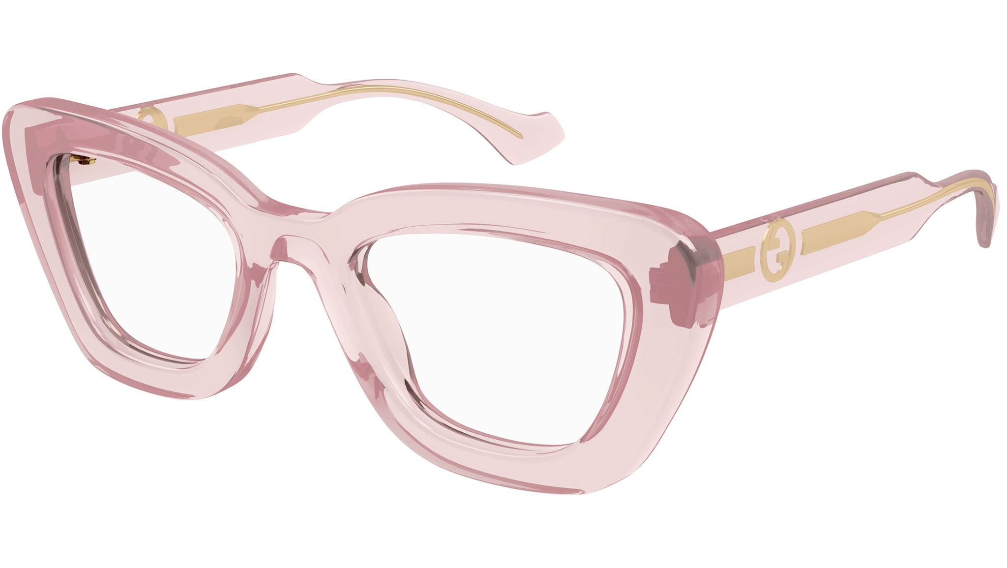 Occhiali da vista GUCCI GG1555O Shiny transparent nude pink