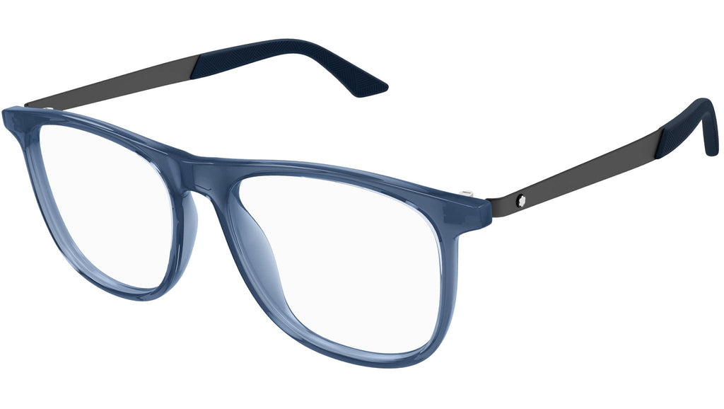 Occhiali da vista MONTBLANC MB0332O Shiny transparent blue