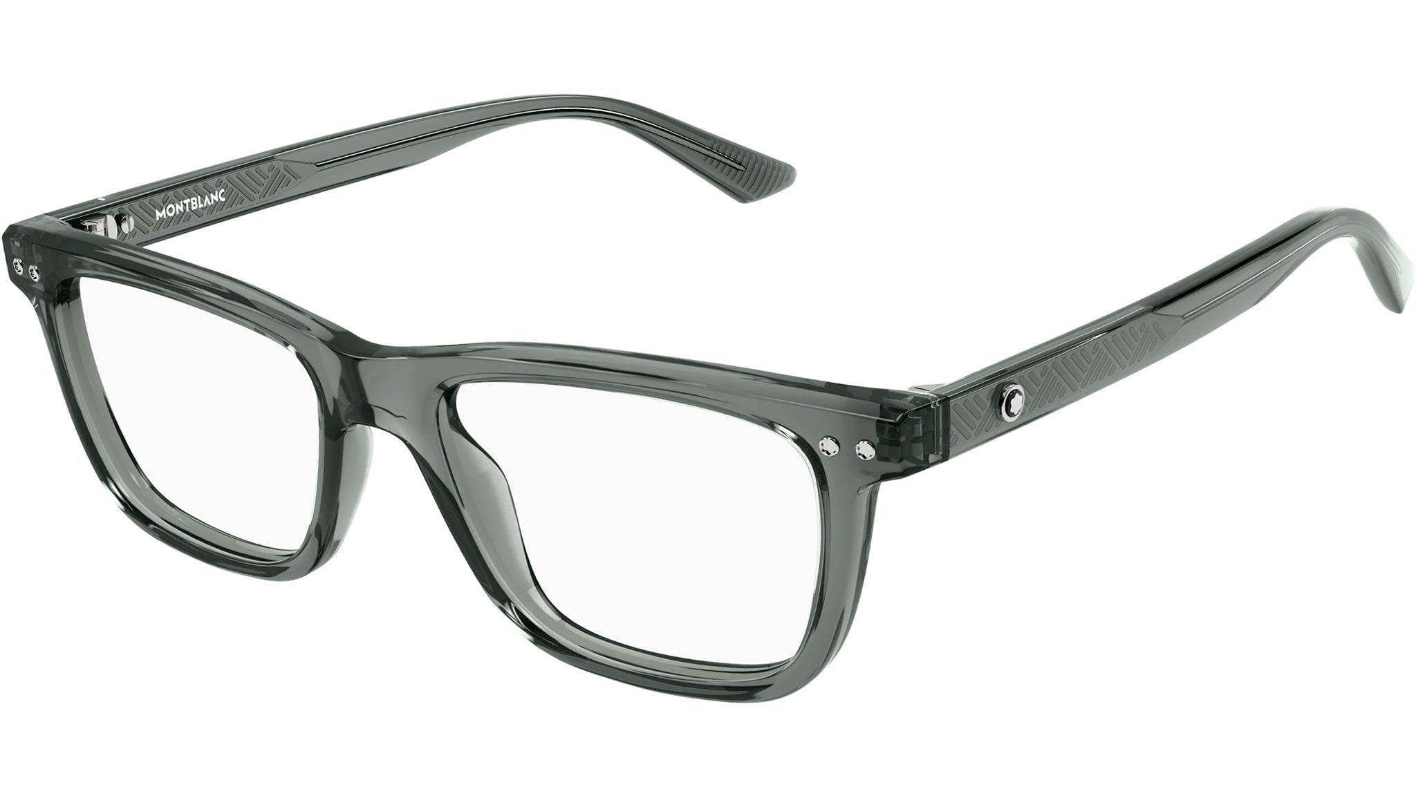 Occhiali da vista MONTBLANC MB0322O Shiny transparent grey