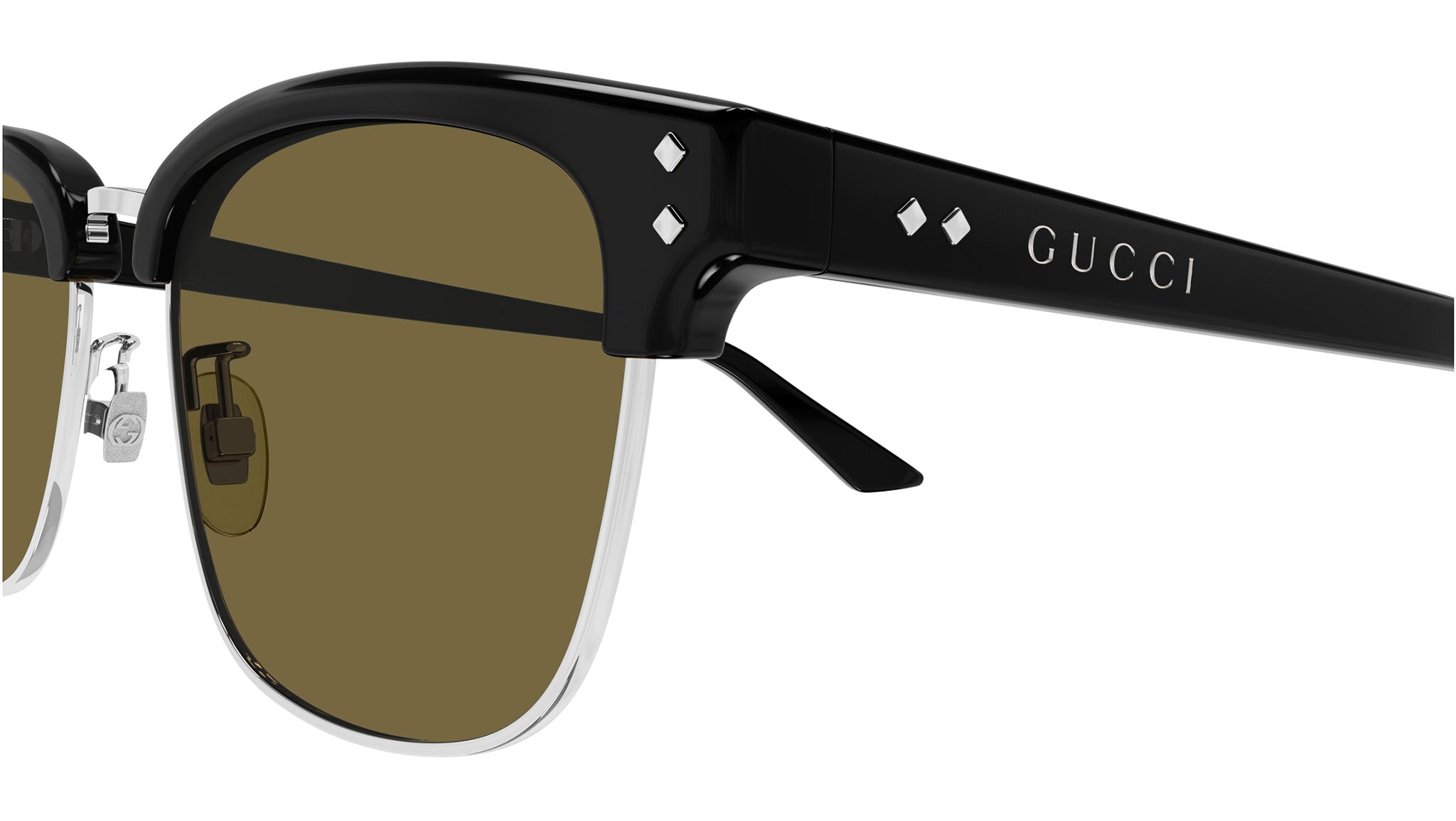 Occhiali da sole GUCCI GG1897SK Shiny black with silver eye rims