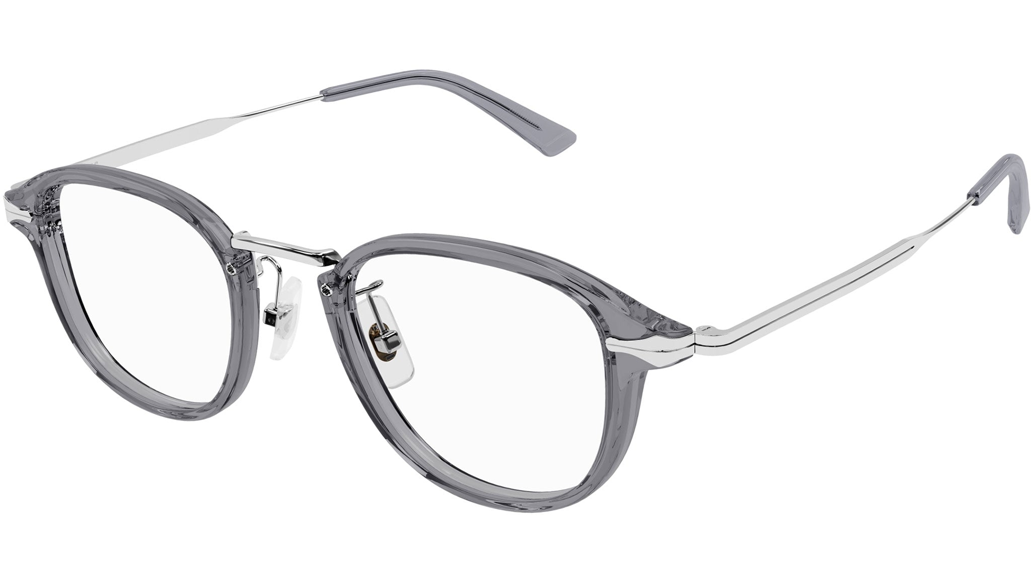Occhiali da vista MONTBLANC MB0336O Shiny transparent grey
