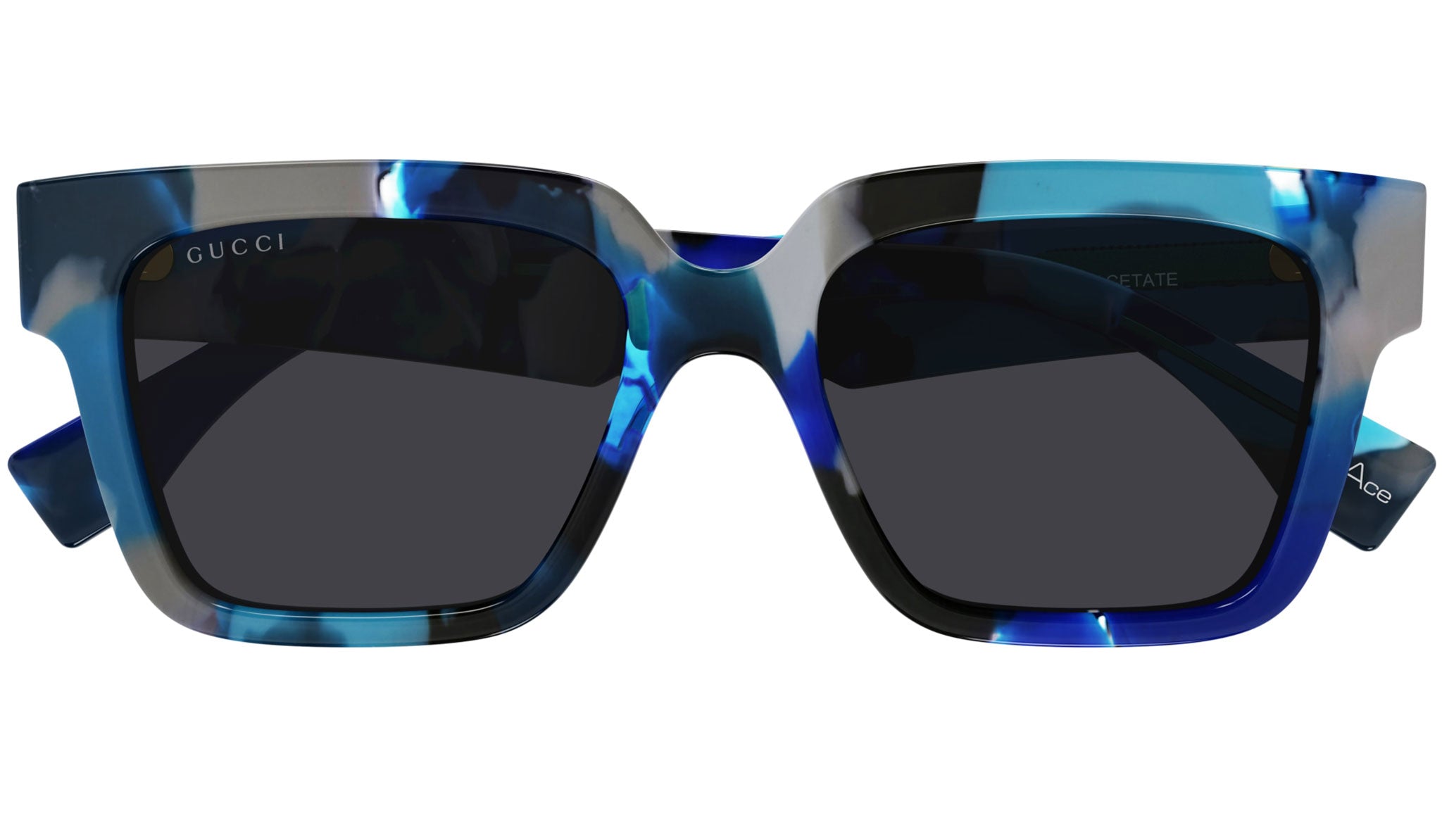Occhiali da sole GUCCI GG1626S Shiny blue and grey havana