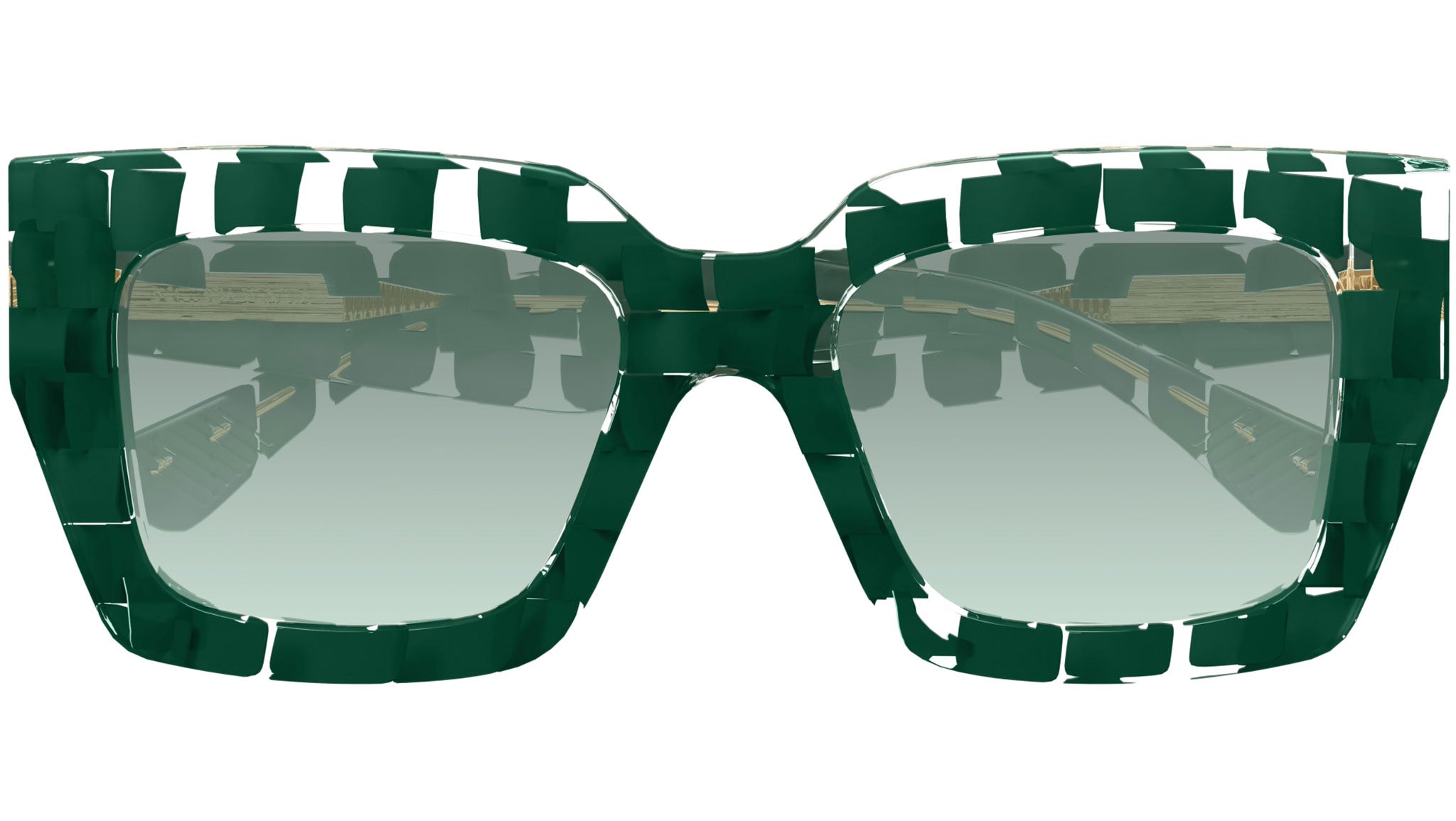Occhiali da sole BOTTEGA VENETA BV1212S Solid dark green + crystal "intreccio" pattern