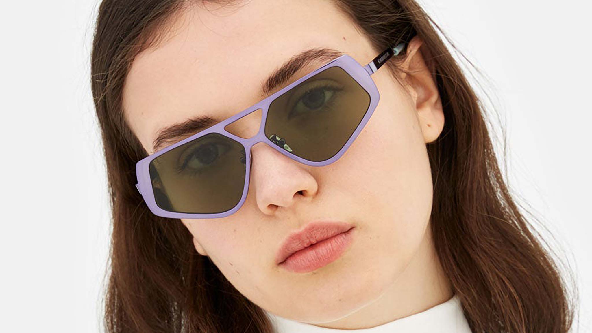 Occhiali RETROSUPERFUTURE Spazio Sleek violet chromed finish