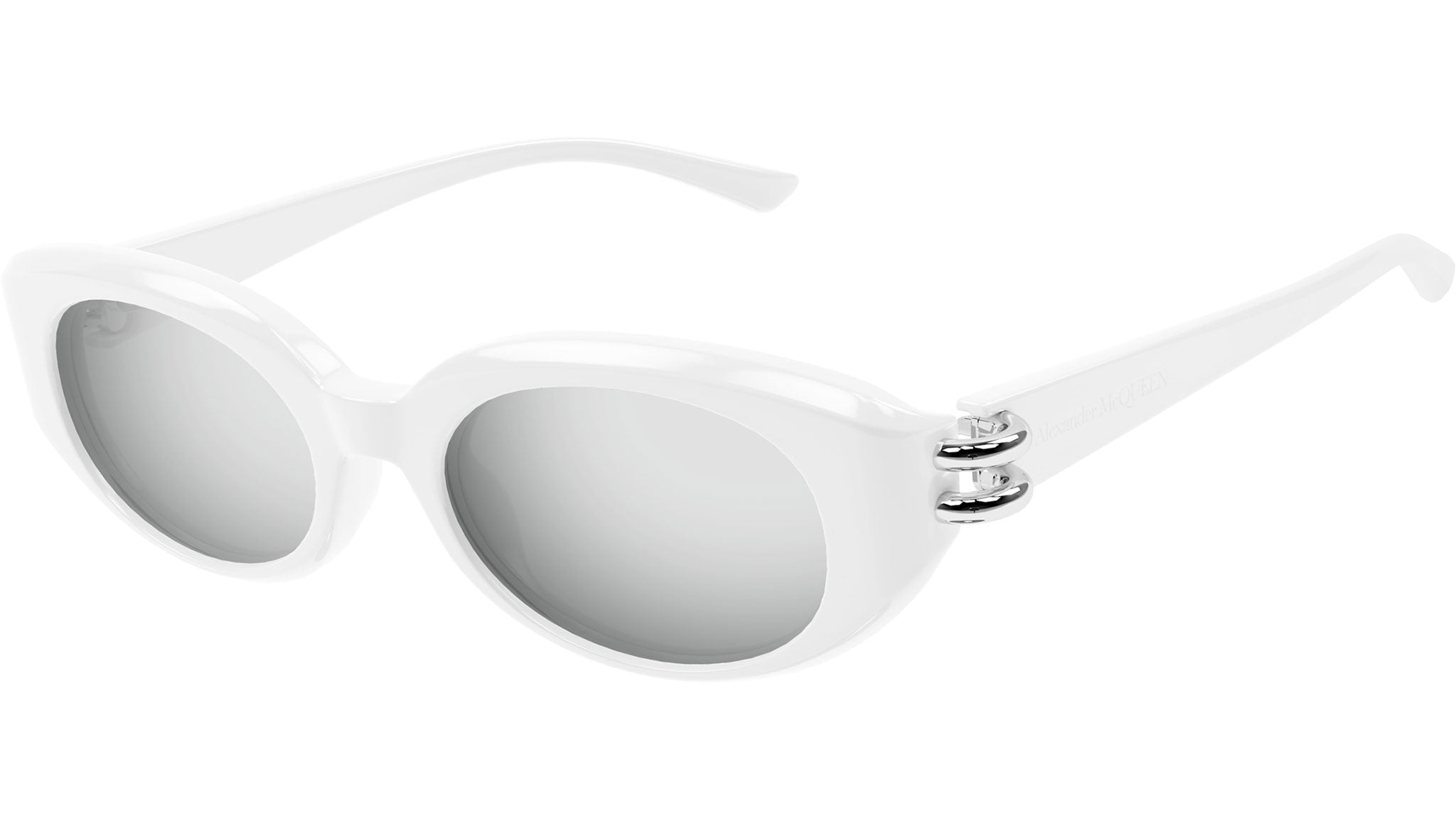 Occhiali da sole ALEXANDER MCQUEEN AM0469S Shiny solid white