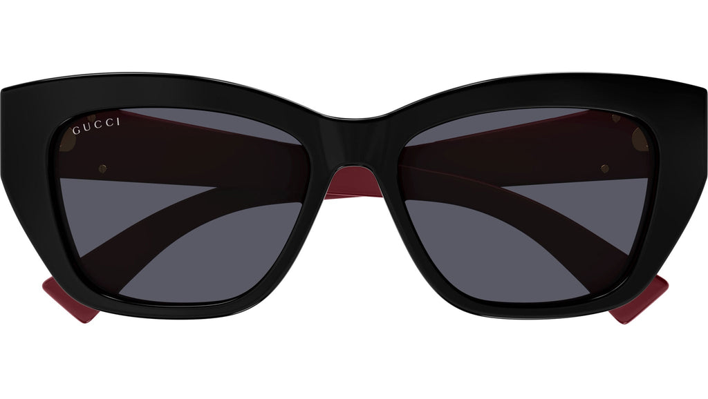Occhiali da sole GUCCI GG1844SA Shiny bilayer black solid burgundy