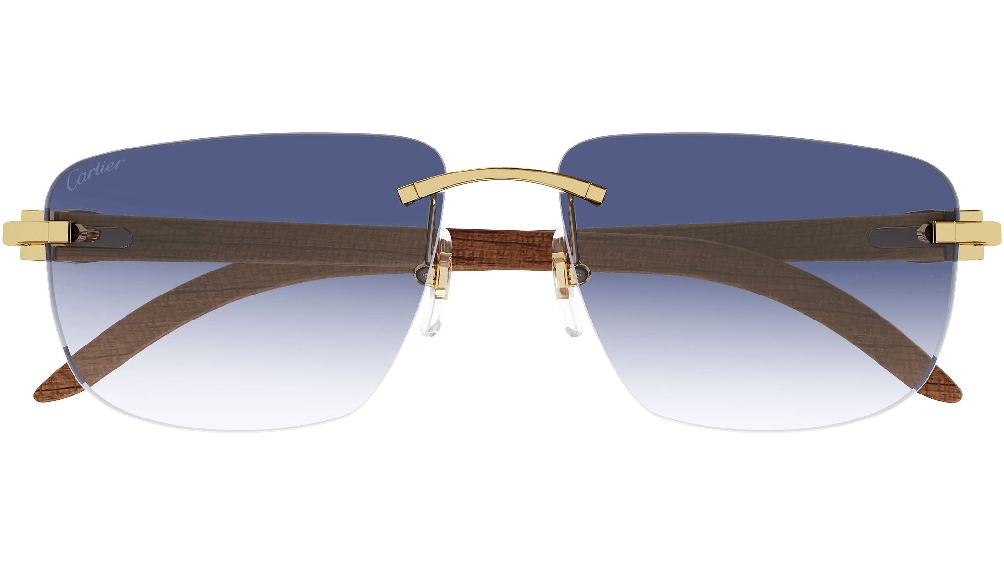 Occhiali da sole CARTIER CT0040RS Smooth golden finish