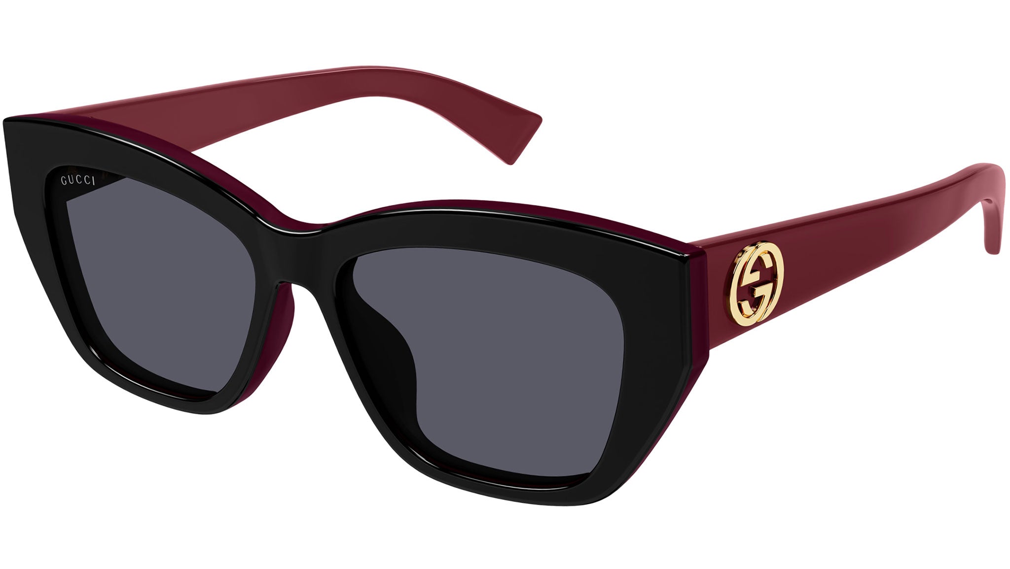 Occhiali da sole GUCCI GG1844SA Shiny bilayer black solid burgundy
