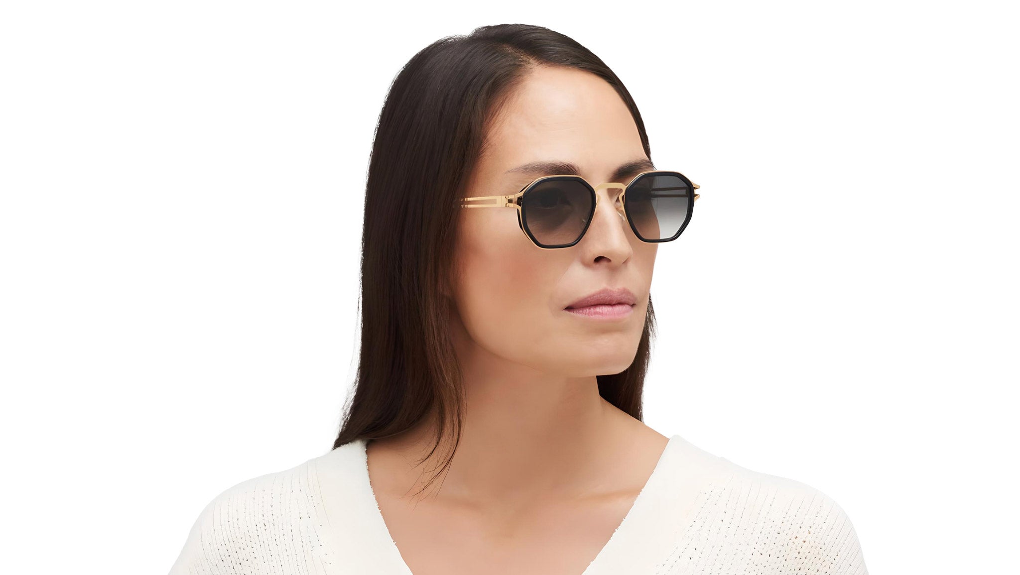 Occhiali da sole MYKITA GIA Glossy gold milky indigo