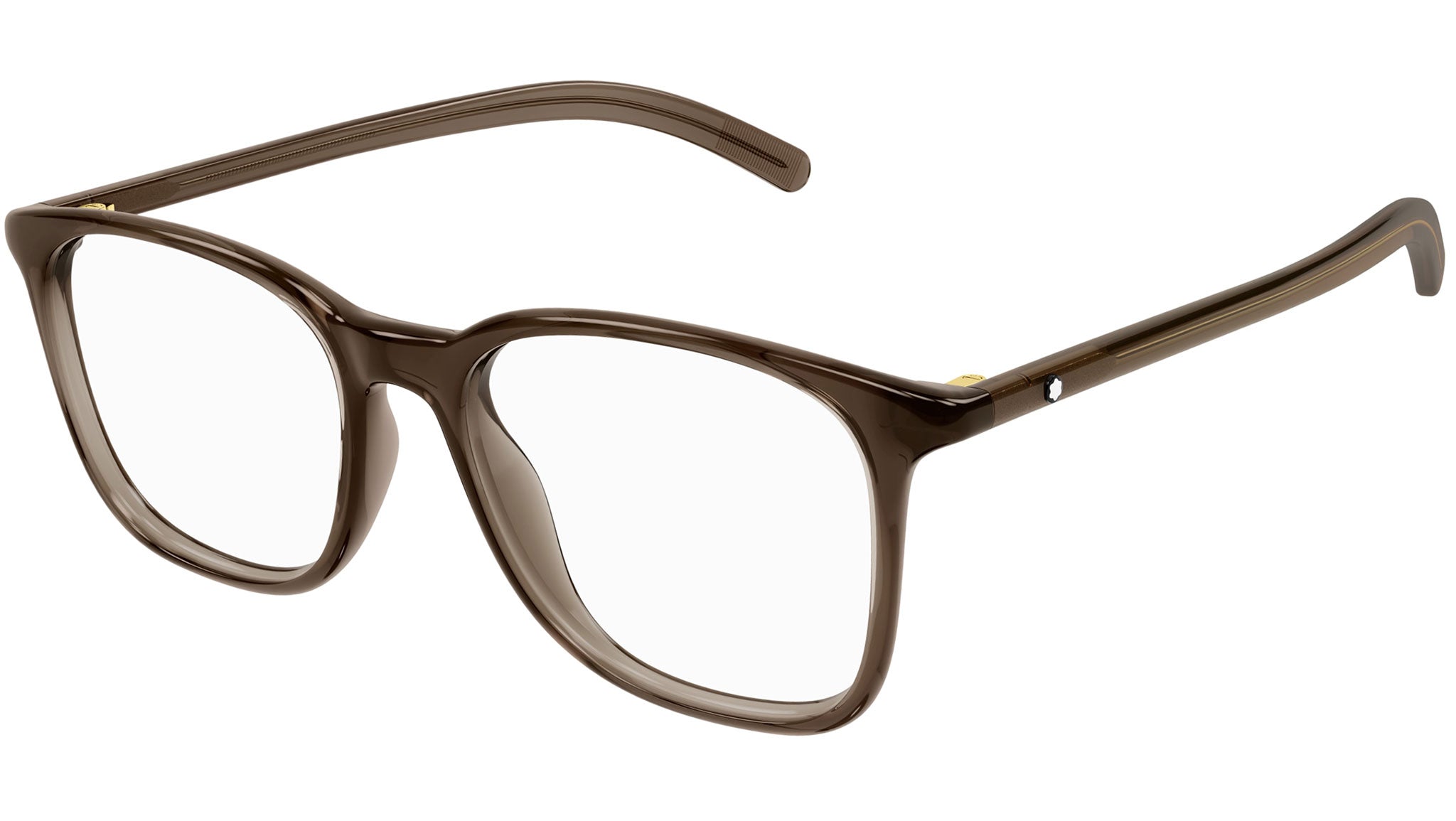 Occhiali da vista MONTBLANC MB0327O Shiny transparent brown