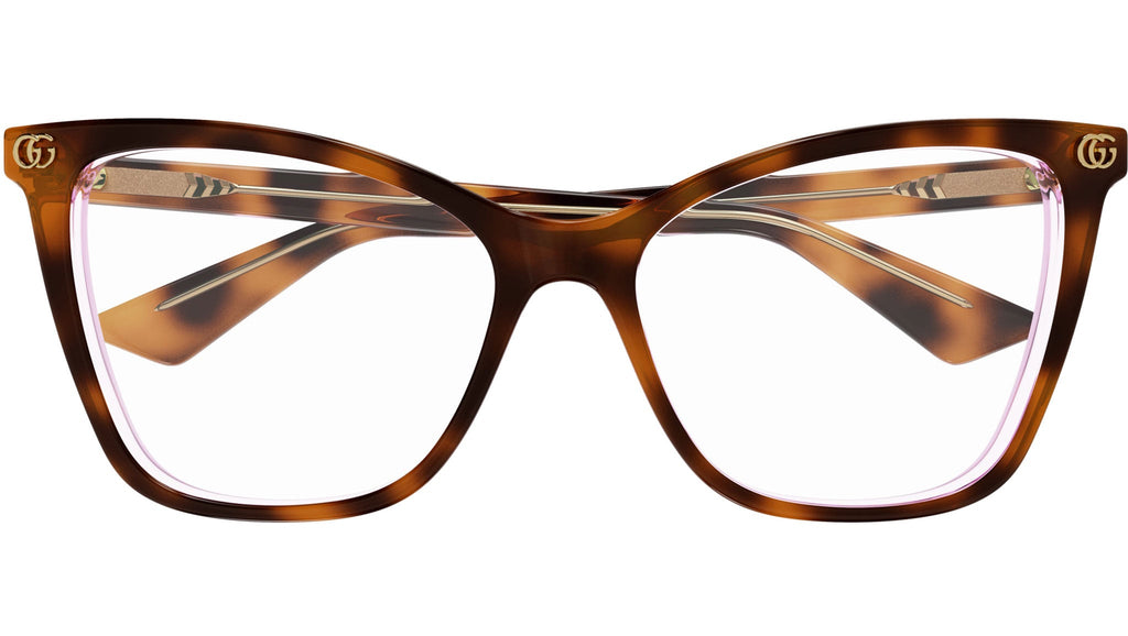 Occhiali da vista GUCCI GG1817O Shiny bilayer medium havana + milky light mauve