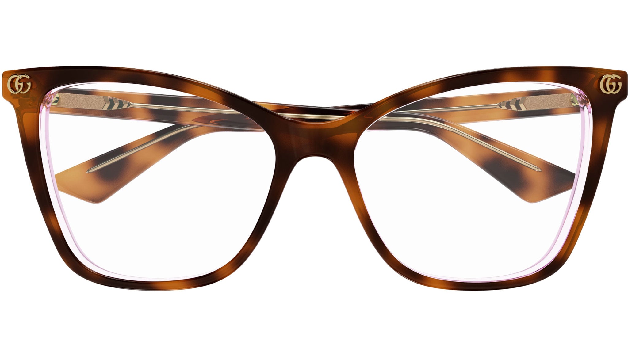 Occhiali da vista GUCCI GG1817O Shiny bilayer medium havana + milky light mauve