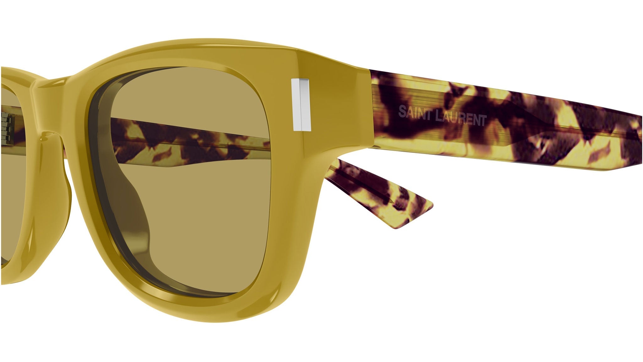 Occhiali da sole SAINT LAURENT SL801 Shiny solid ocra