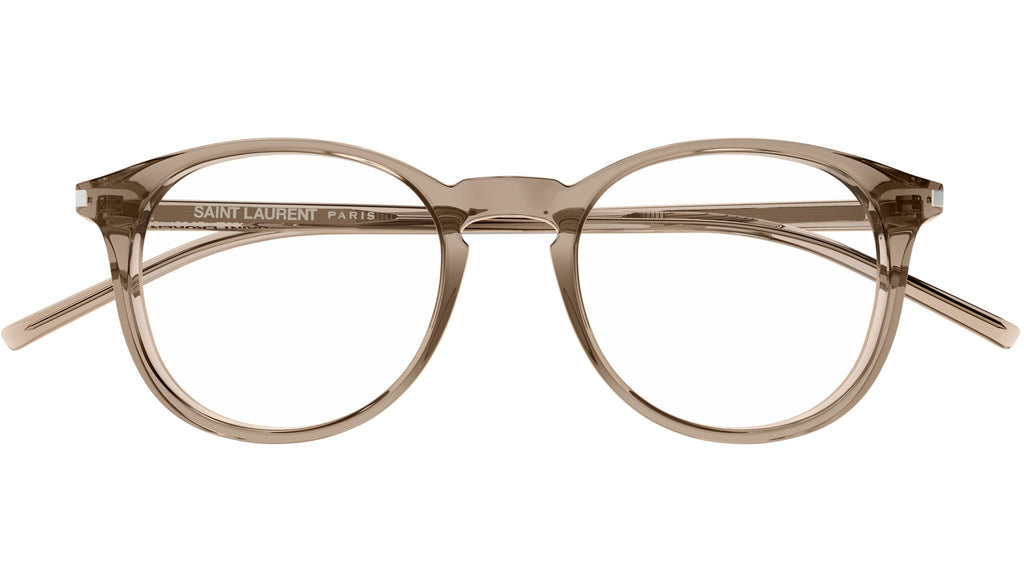 Occhiali da vista SAINT LAURENT Shiny transparent light brown