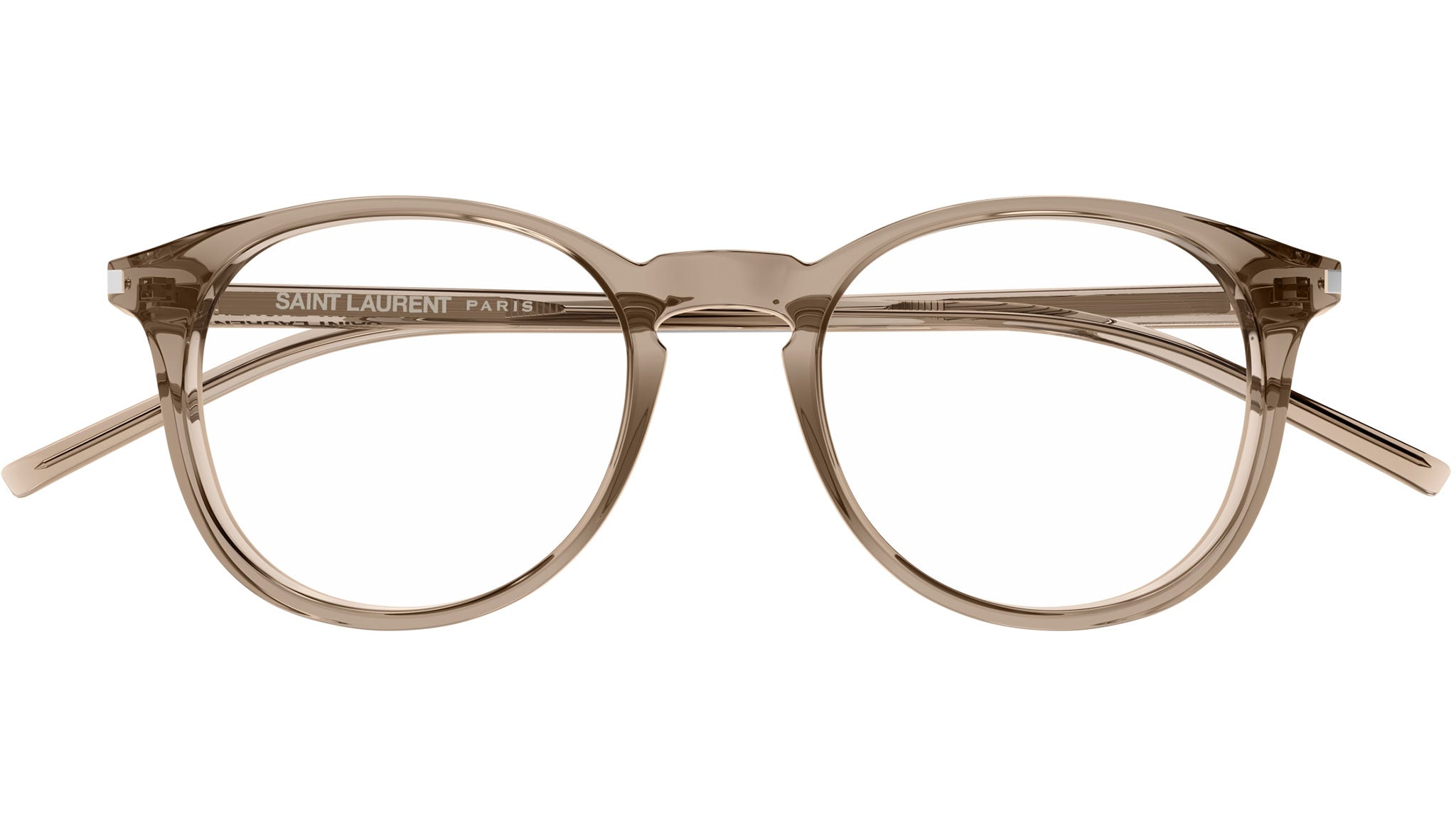 Occhiali da vista SAINT LAURENT Shiny transparent light brown