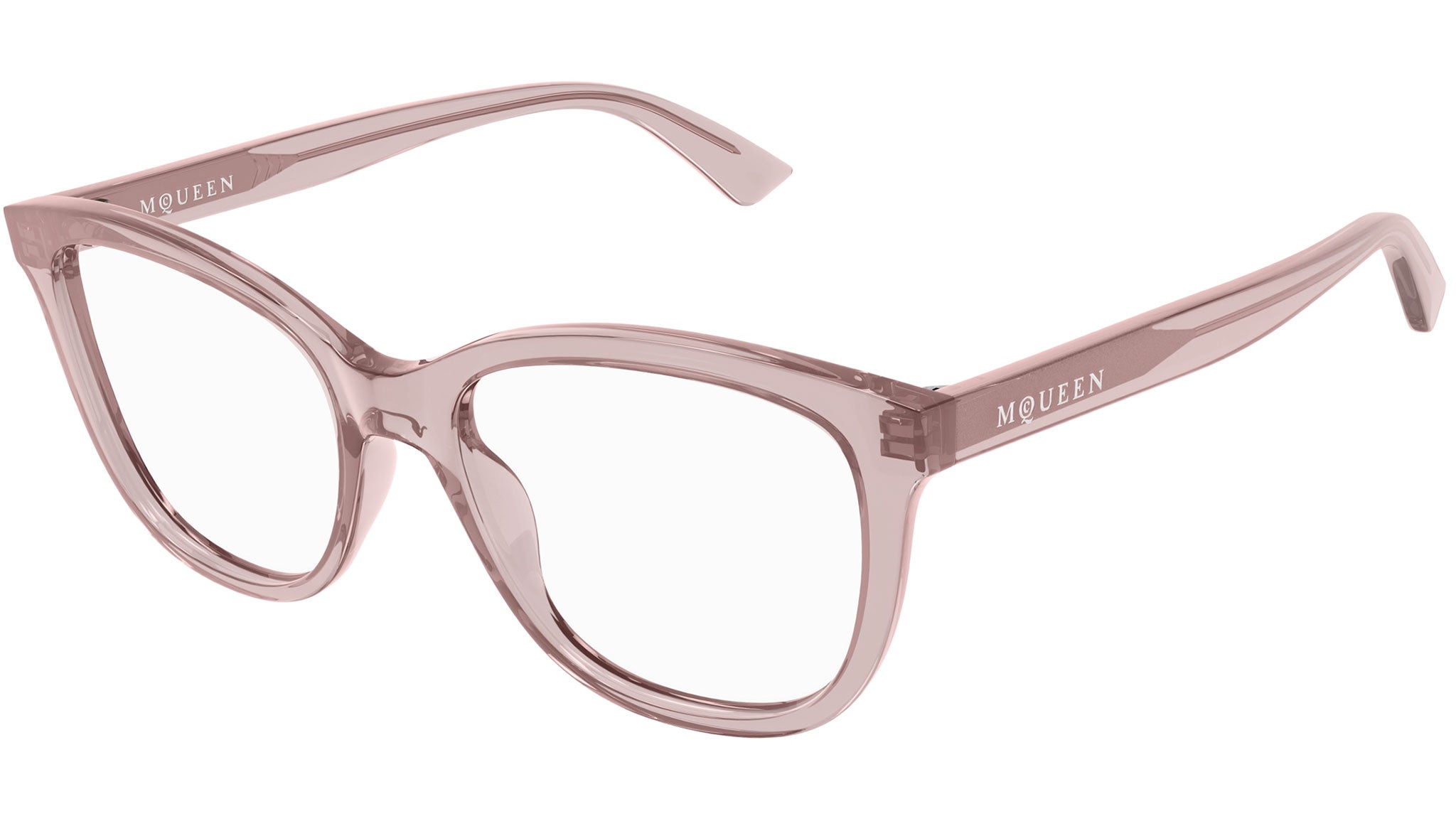 Occhiali da vista ALEXANDER MCQUEEN AM0487O Shiny transparent intense peach