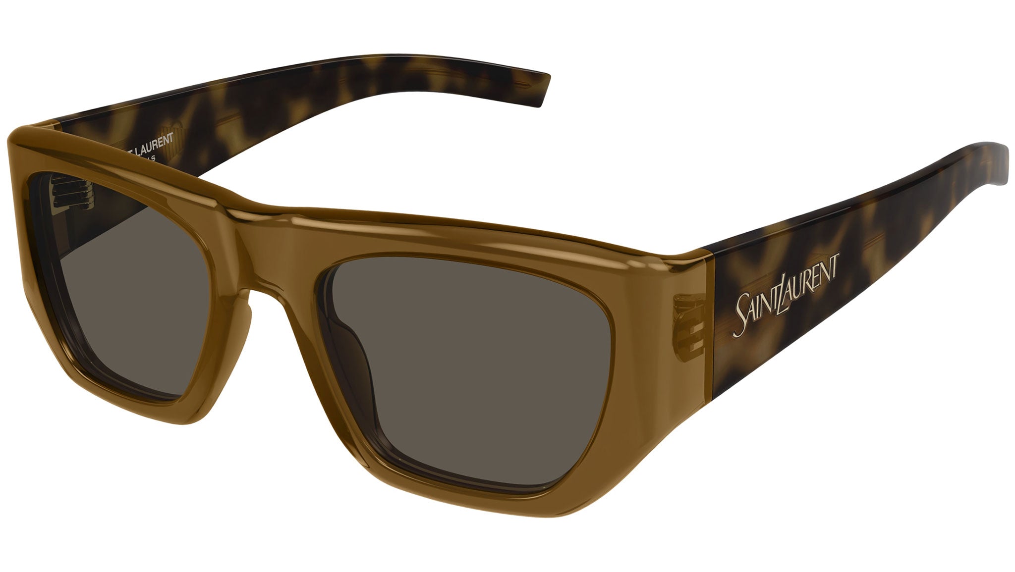 Occhiali da sole SAINT LAURENT SL740 Shiny transparent cognac brown