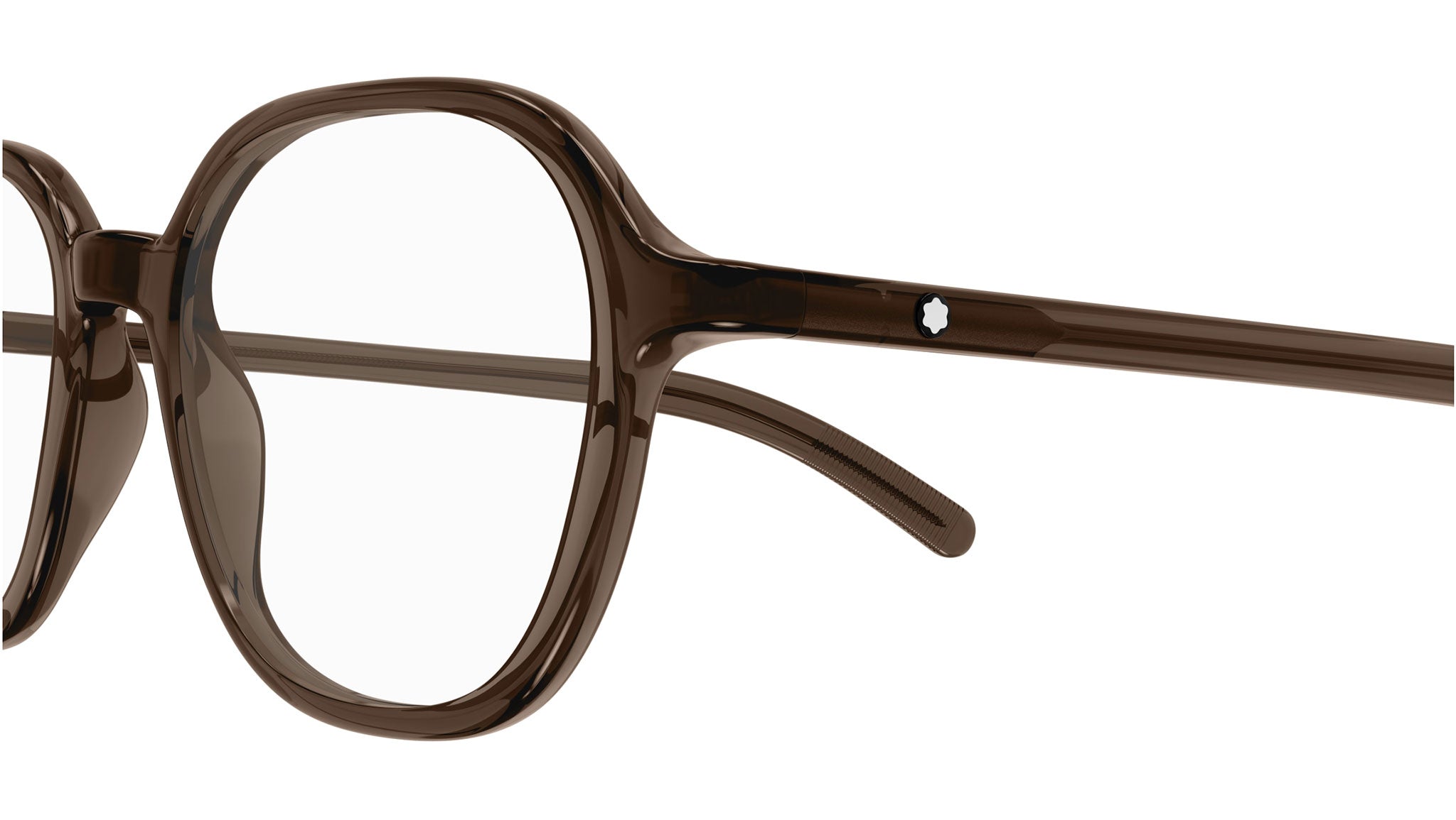 Occhiali da vista MONTBLANC MB0387O Shiny transparent brown