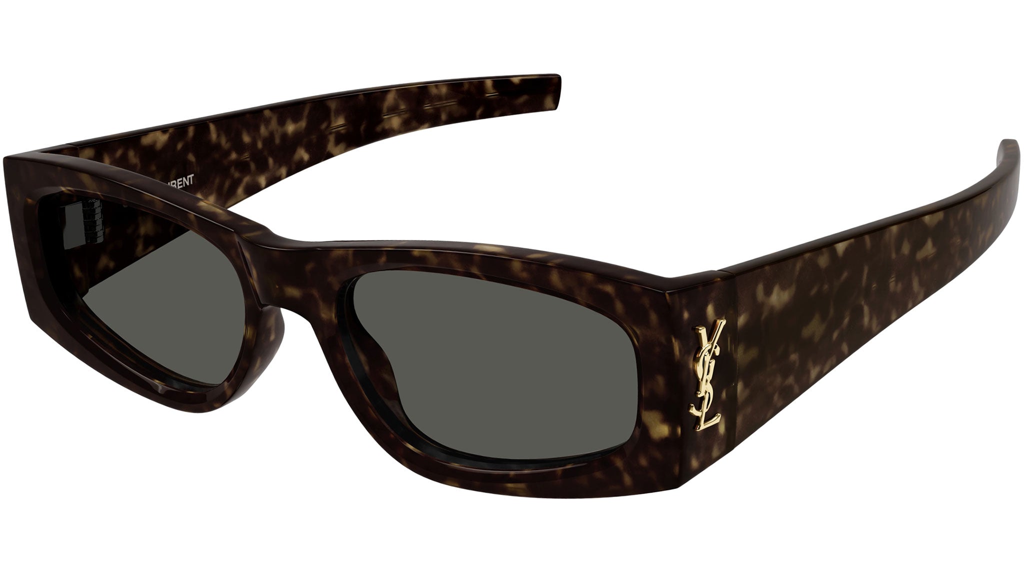 Occhiali da sole SAINT LAURENT SLM140 Shiny dark havana shiny light gold ysl logo