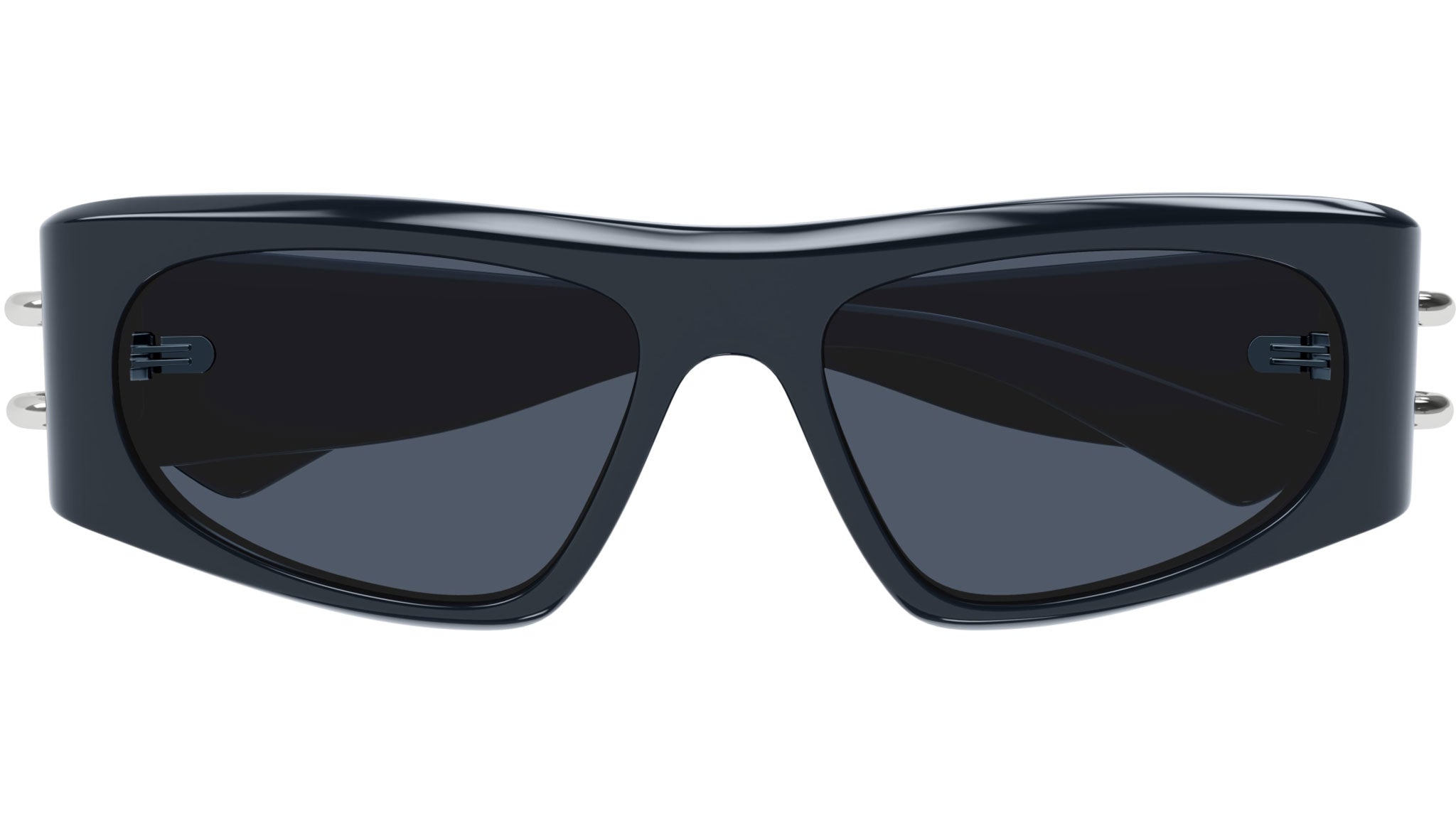 Occhiali da sole ALEXANDER MCQUEEN AM0471S Shiny solid grey blue