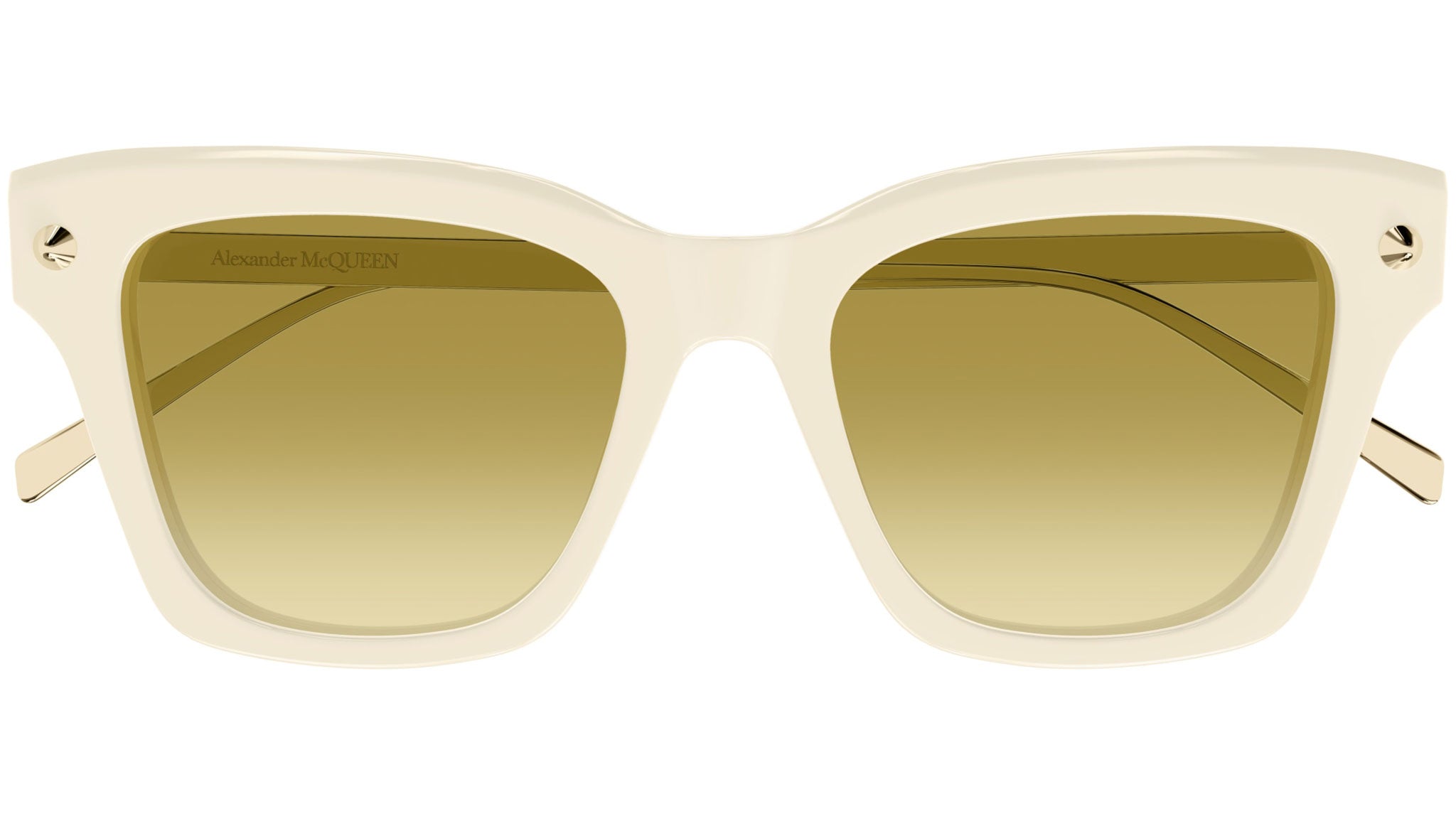 Occhiali da sole ALEXANDER MCQUEEN AM0483S Shiny solid ivory