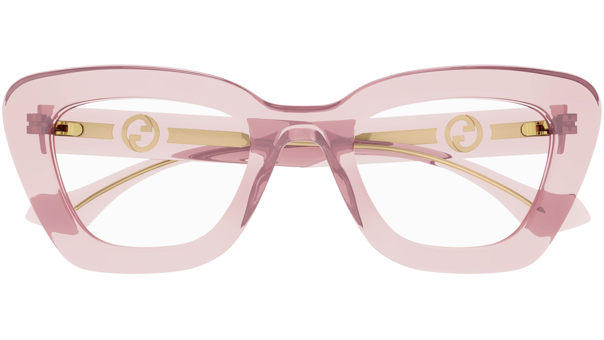 Occhiali da vista GUCCI GG1555O Shiny transparent nude pink