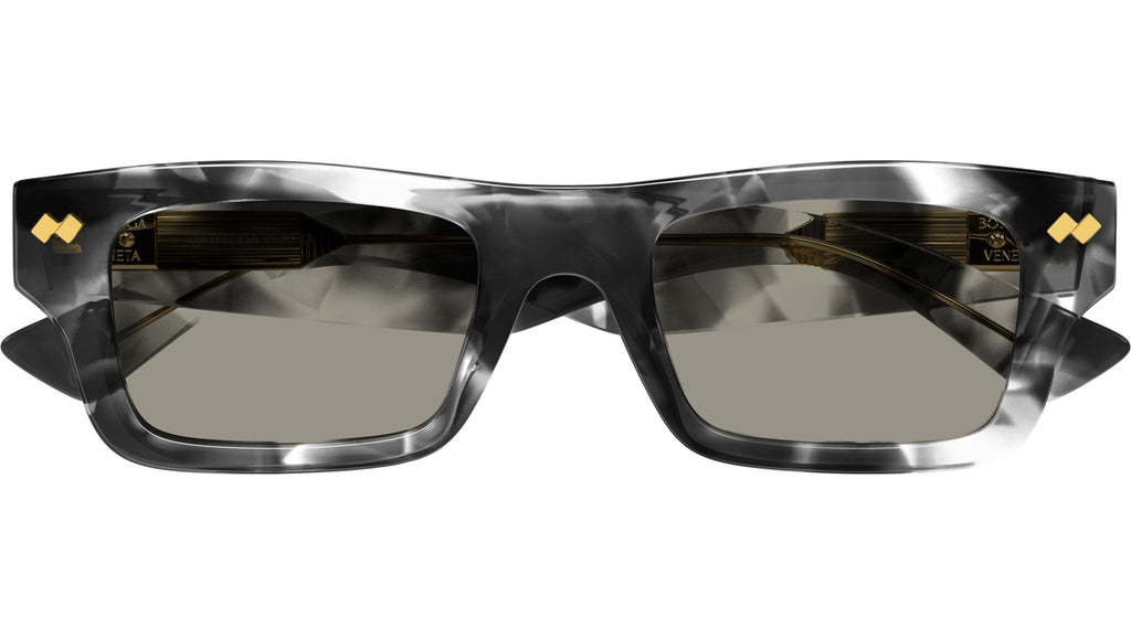 Occhiali da sole BOTTEGA VENETA BV1351S Shiny macro squared spotted black havana