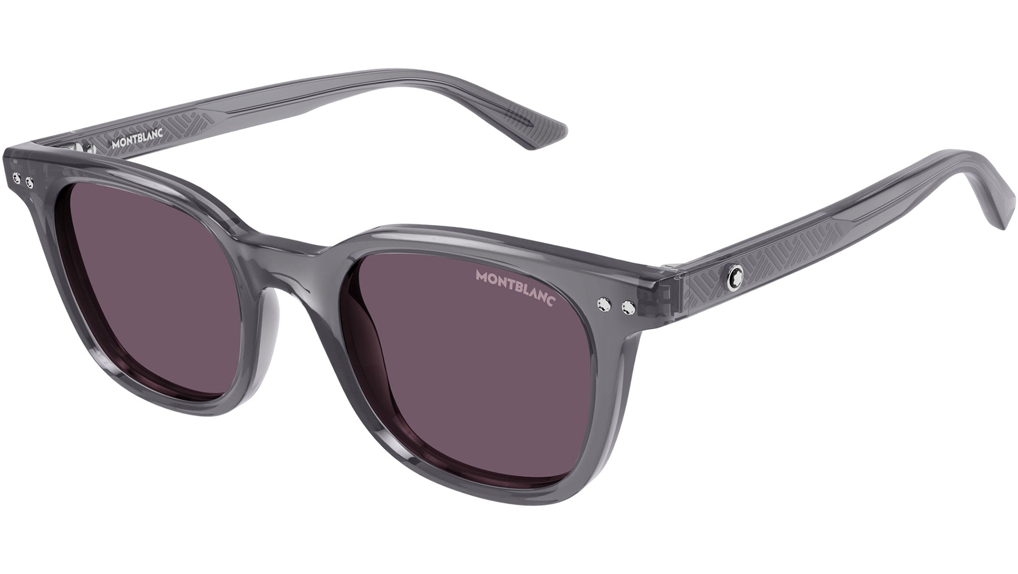 Occhiali da sole MONTBLANC MB0320S Shiny transparent dark grey