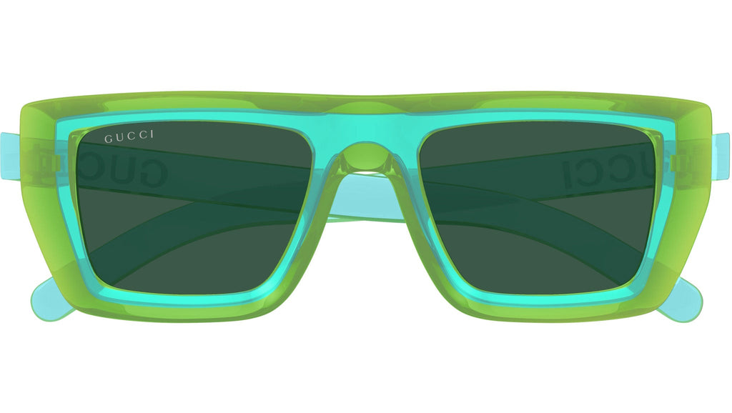Occhiali da sole GUCCI GG1723S Front: shiny transparent green - front edge allover: lime yellow