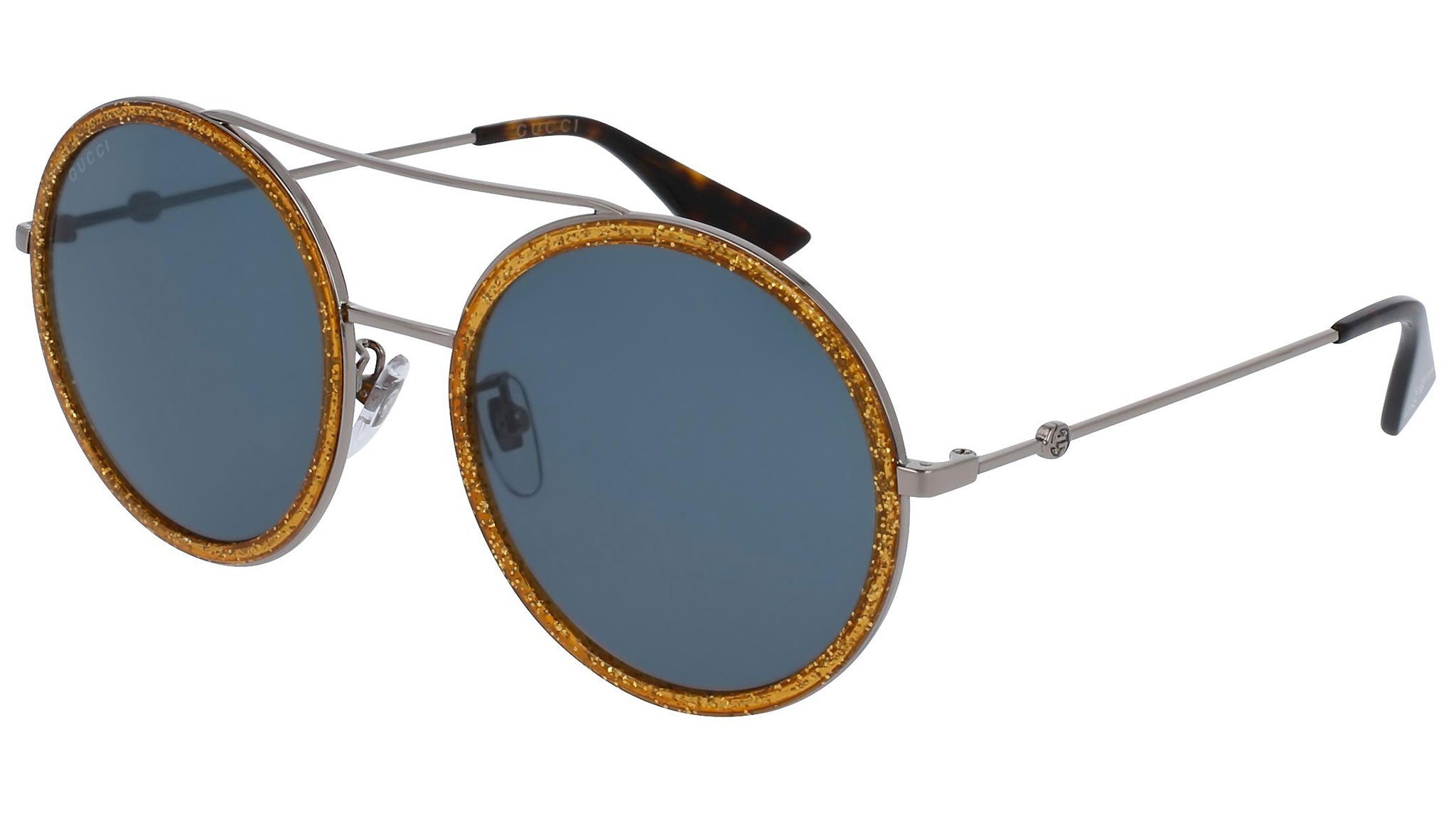 Occhiali da sole GUCCI GG0061S Ruthenium and shiny glitter gold