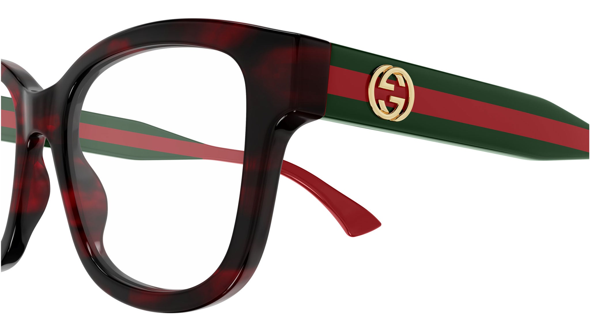 Occhiali da vista GUCCI GG1863O Shiny melange burgundy classic havana