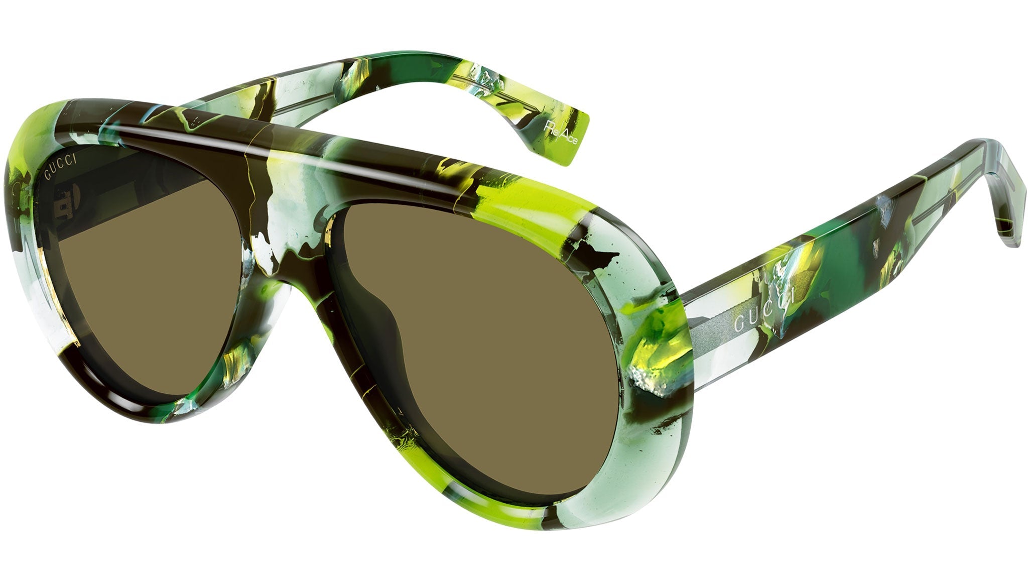 Occhiali da sole GUCCI GG1909S Macro spotted transparent green
