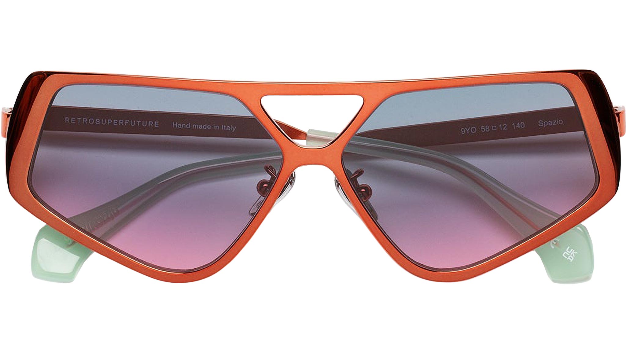 Occhiali RETROSUPERFUTURE Spazio Orange chromed finish